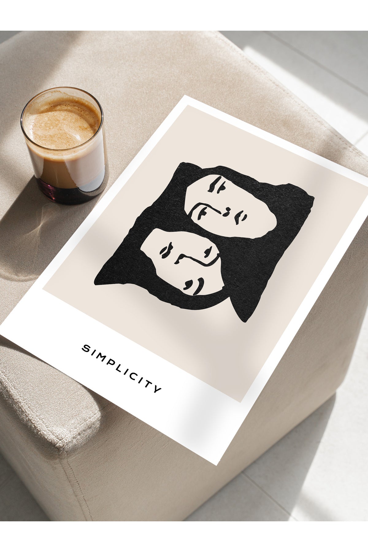 Soft Boho Çerçevesiz Duvar Posteri, İskandinav Temalı Poster - Salon, Mutfak ve Yatak Odası Dekoru