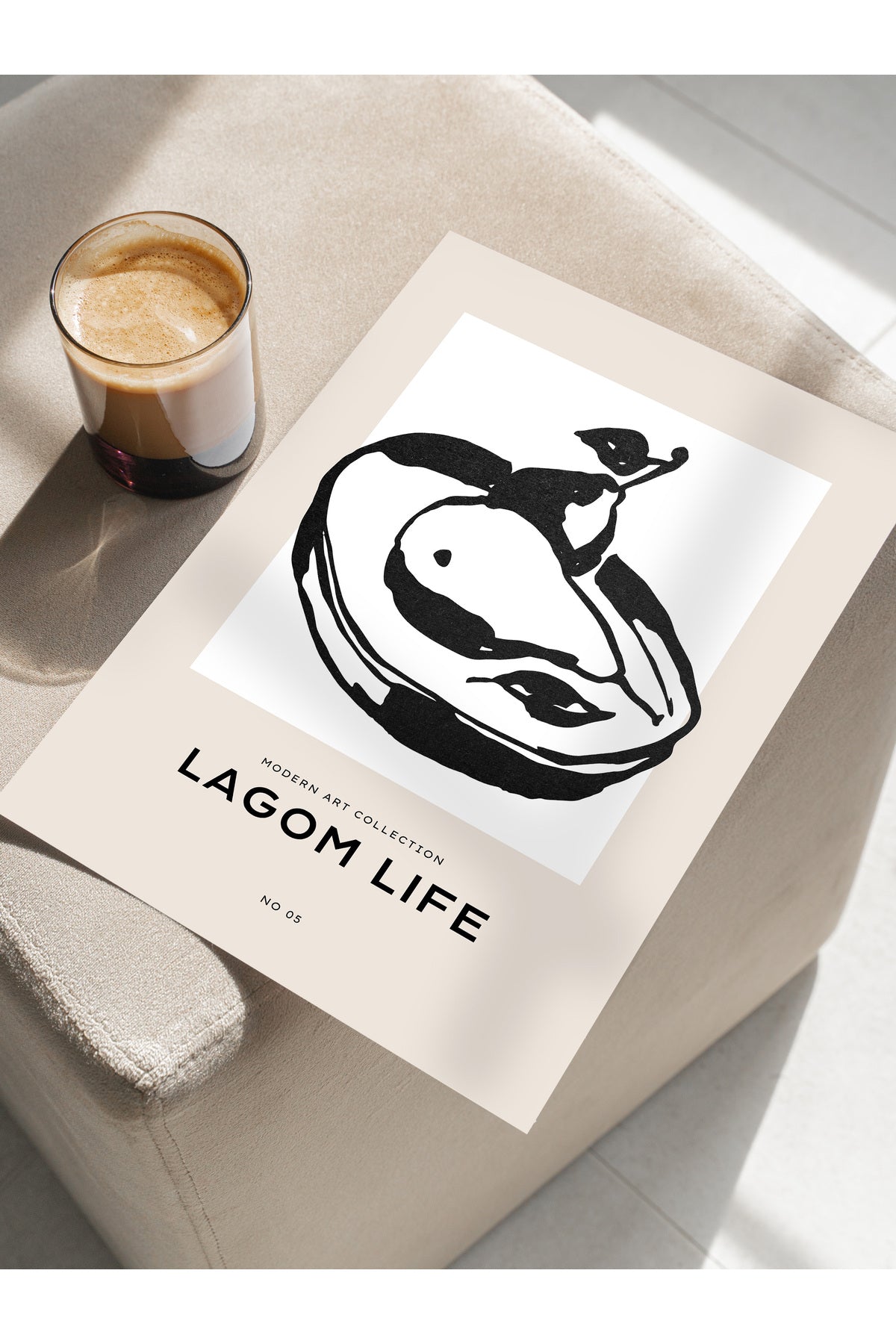 Soft Boho Çerçevesiz Duvar Posteri, İskandinav Temalı Poster - Salon, Mutfak ve Yatak Odası Dekoru