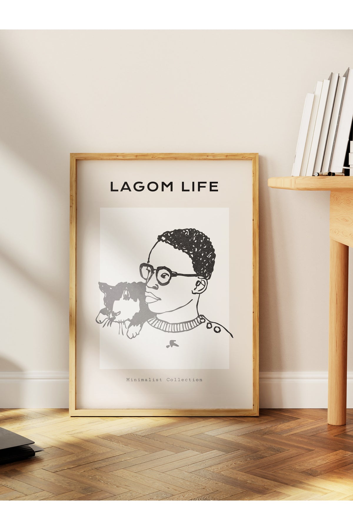 Soft Boho Çerçevesiz Duvar Posteri, İskandinav Temalı Poster - Salon, Mutfak ve Yatak Odası Dekoru