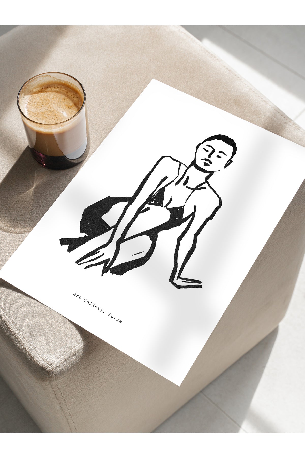 Soft Boho Çerçevesiz Duvar Posteri, İskandinav Temalı Poster - Salon, Mutfak ve Yatak Odası Dekoru