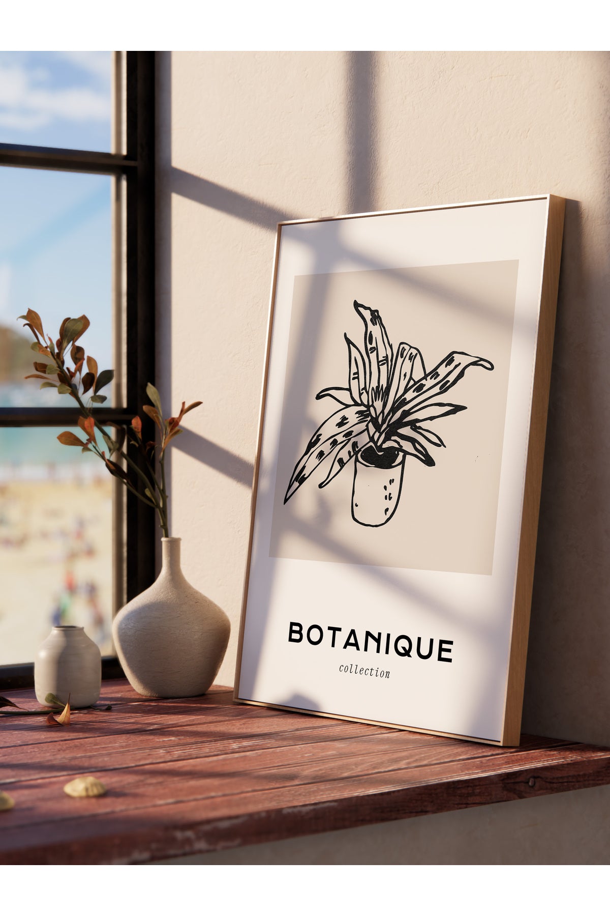 Soft Boho Çerçevesiz Duvar Posteri, İskandinav Temalı Poster - Salon, Mutfak ve Yatak Odası Dekoru