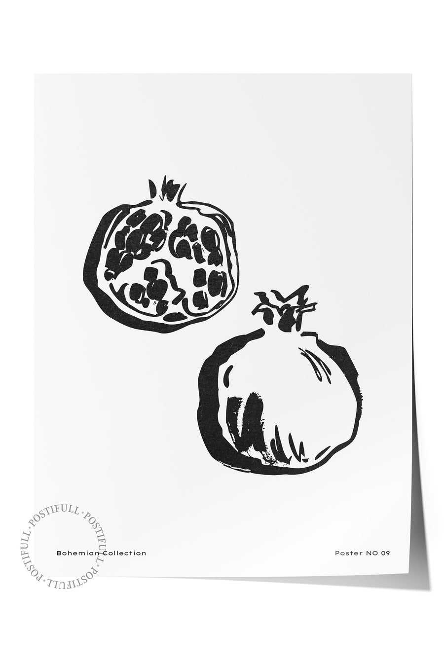Nar Çizimi Bohem & Boho Çerçevesiz Poster