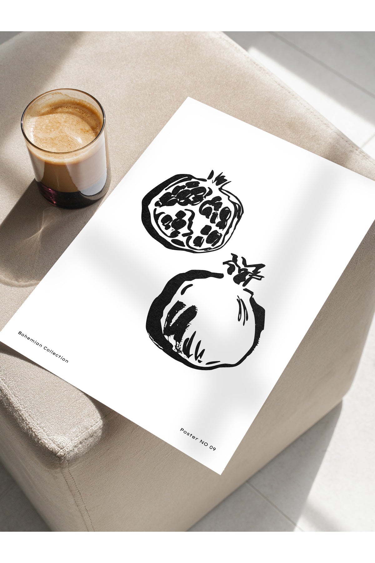 Soft Boho Çerçevesiz Duvar Posteri, İskandinav Temalı Poster - Salon, Mutfak ve Yatak Odası Dekoru