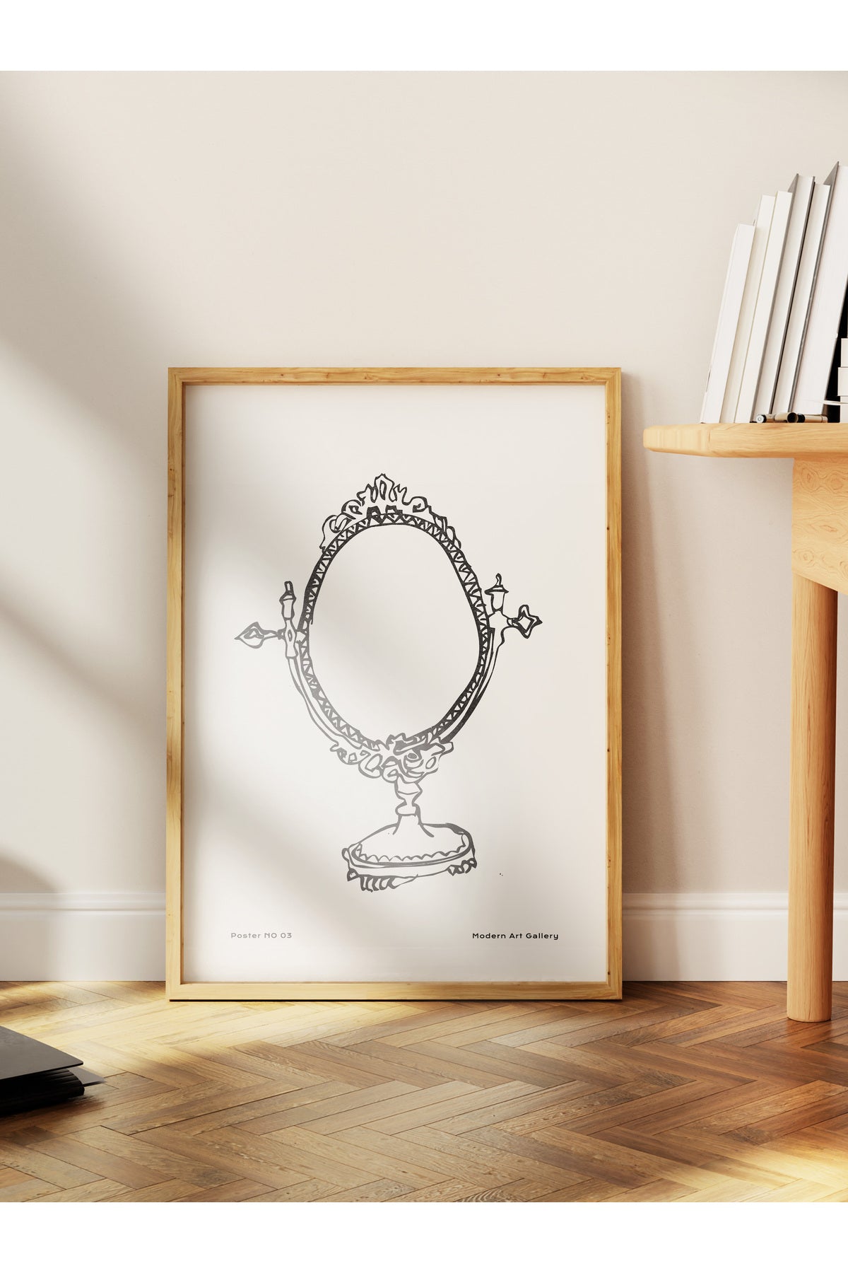 Soft Boho Çerçevesiz Duvar Posteri, İskandinav Temalı Poster - Salon, Mutfak ve Yatak Odası Dekoru