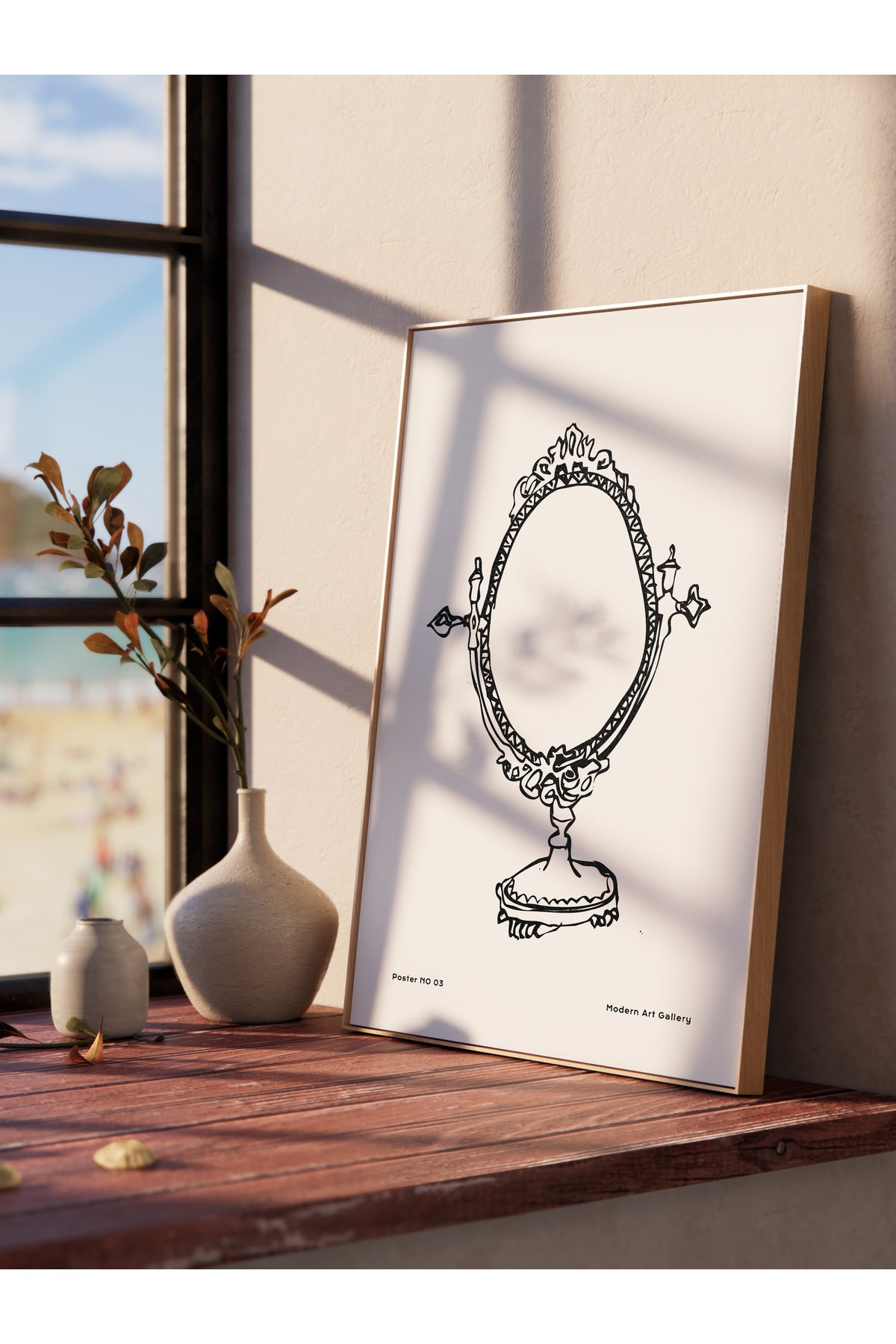 Soft Boho Çerçevesiz Duvar Posteri, İskandinav Temalı Poster - Salon, Mutfak ve Yatak Odası Dekoru