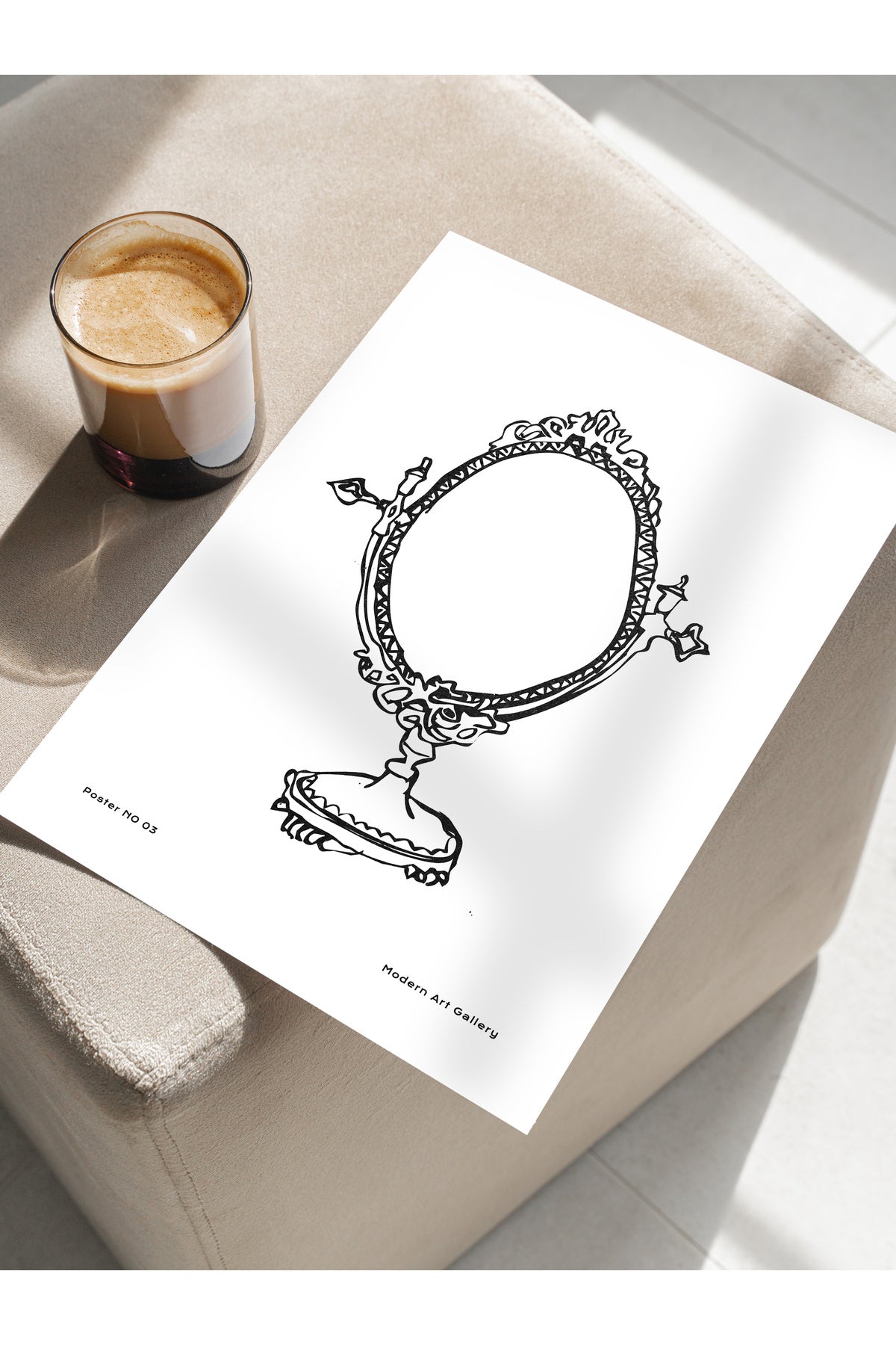 Soft Boho Çerçevesiz Duvar Posteri, İskandinav Temalı Poster - Salon, Mutfak ve Yatak Odası Dekoru