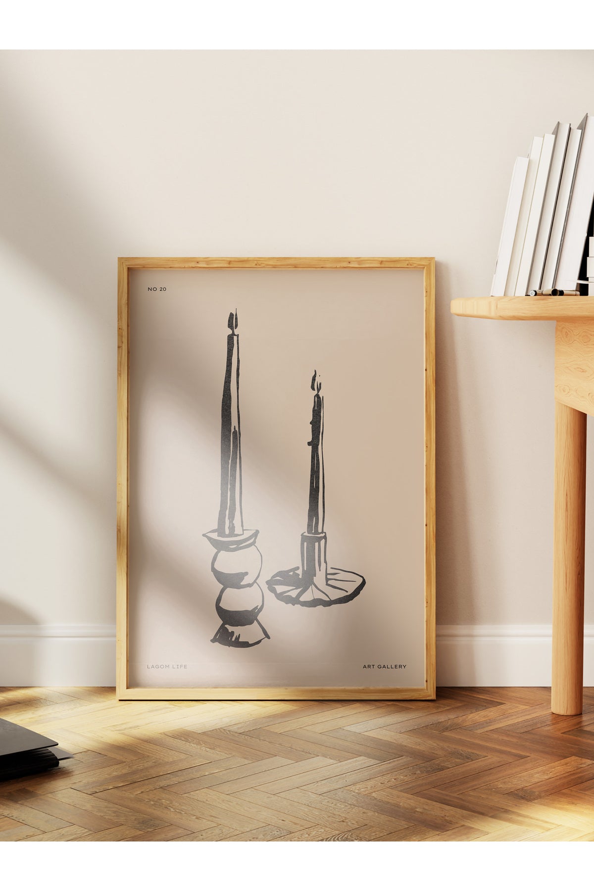 Soft Boho Çerçevesiz Duvar Posteri, İskandinav Temalı Poster - Salon, Mutfak ve Yatak Odası Dekoru