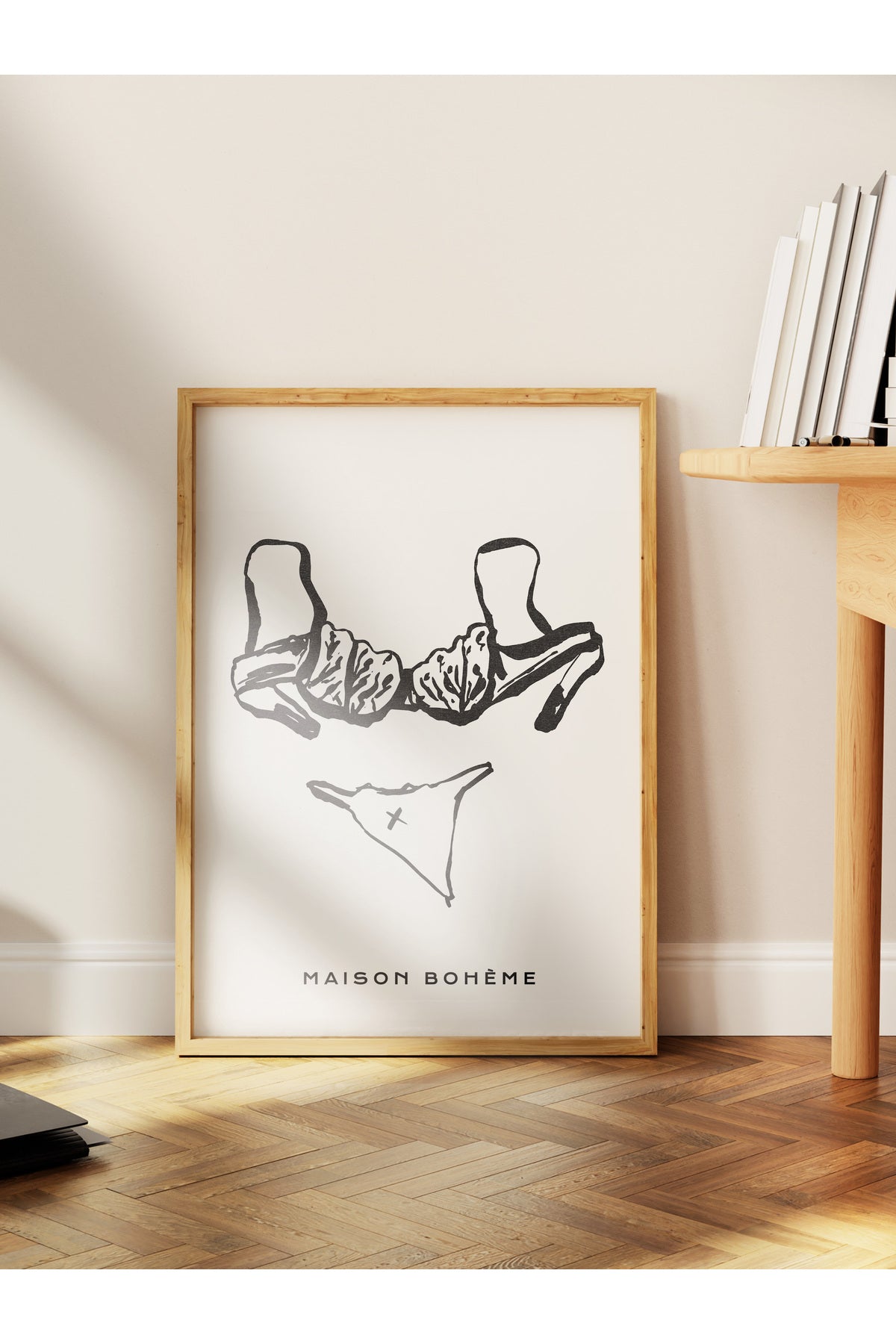 Soft Boho Çerçevesiz Duvar Posteri, İskandinav Temalı Poster - Salon, Mutfak ve Yatak Odası Dekoru