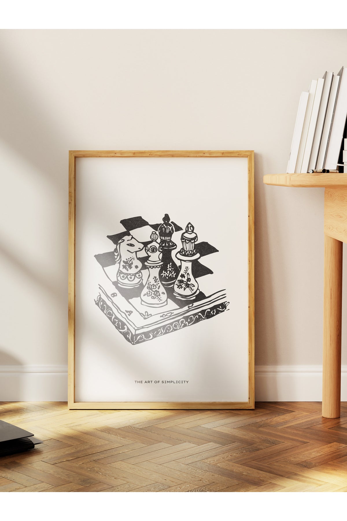 Soft Boho Çerçevesiz Duvar Posteri, İskandinav Temalı Poster - Salon, Mutfak ve Yatak Odası Dekoru