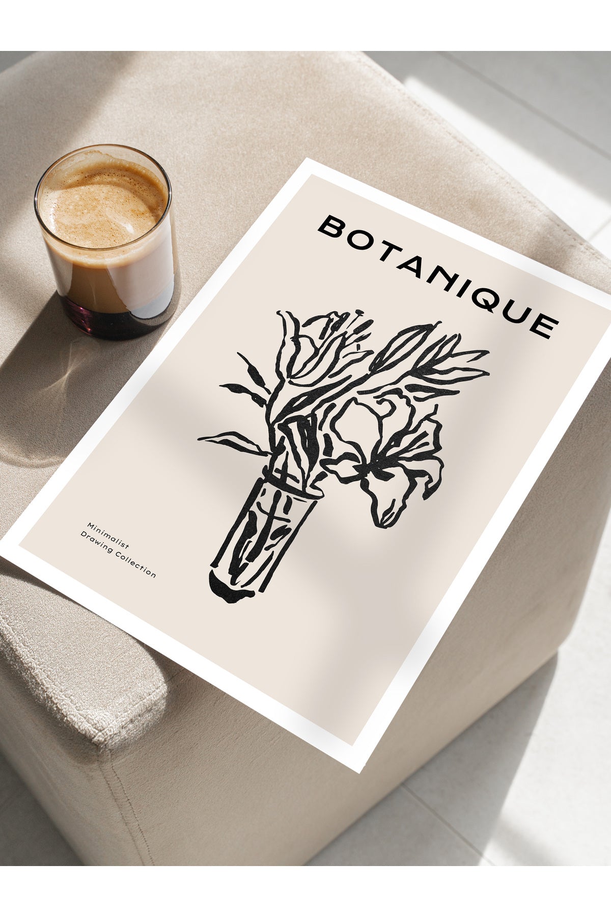 Soft Boho Çerçevesiz Duvar Posteri, İskandinav Temalı Poster - Salon, Mutfak ve Yatak Odası Dekoru