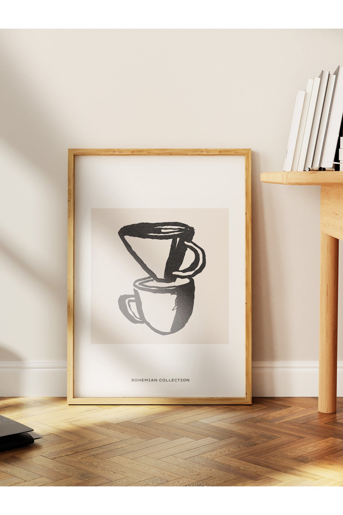 Soft Boho Çerçevesiz Duvar Posteri, İskandinav Temalı Poster - Salon, Mutfak ve Yatak Odası Dekoru