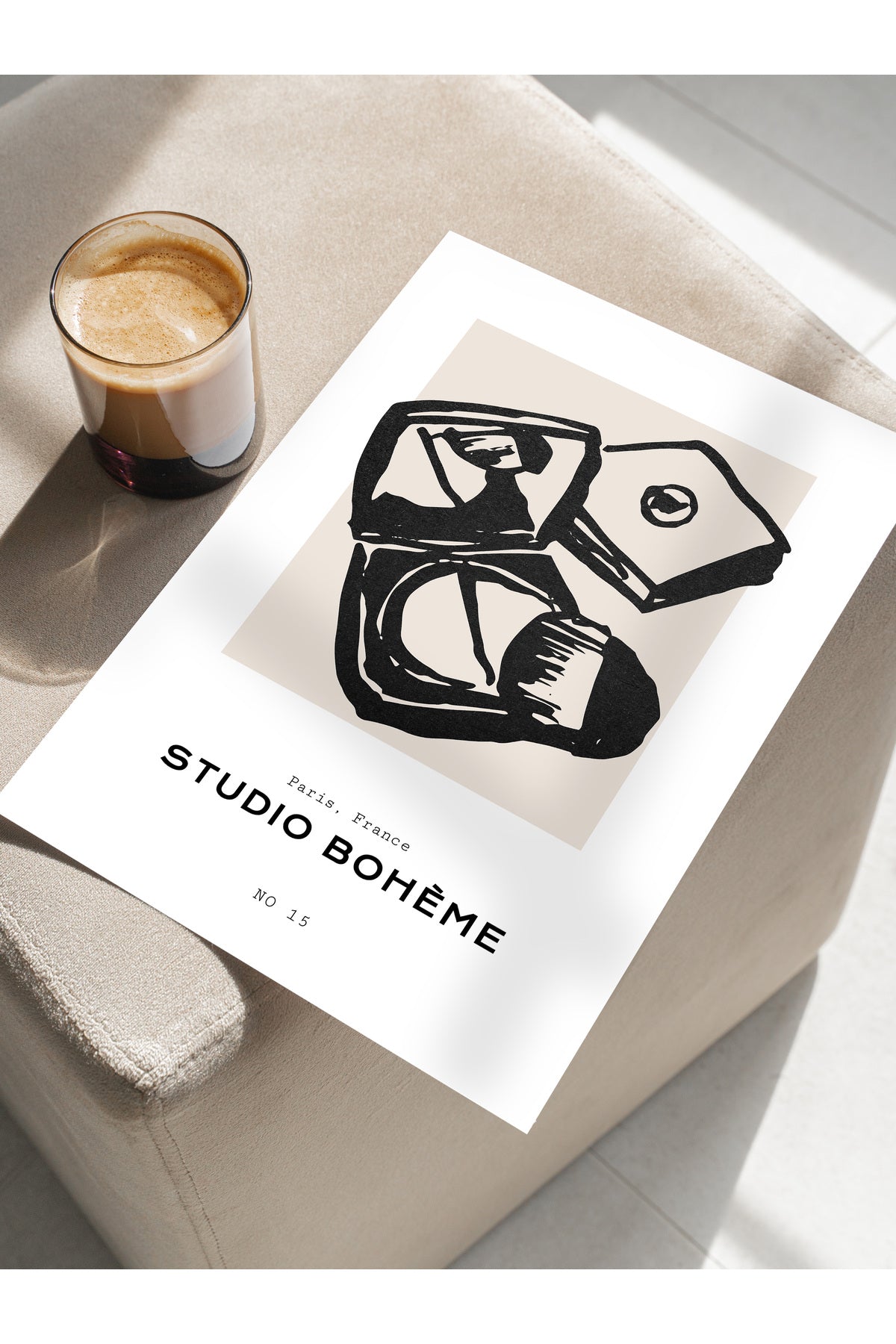 Soft Boho Çerçevesiz Duvar Posteri, İskandinav Temalı Poster - Salon, Mutfak ve Yatak Odası Dekoru