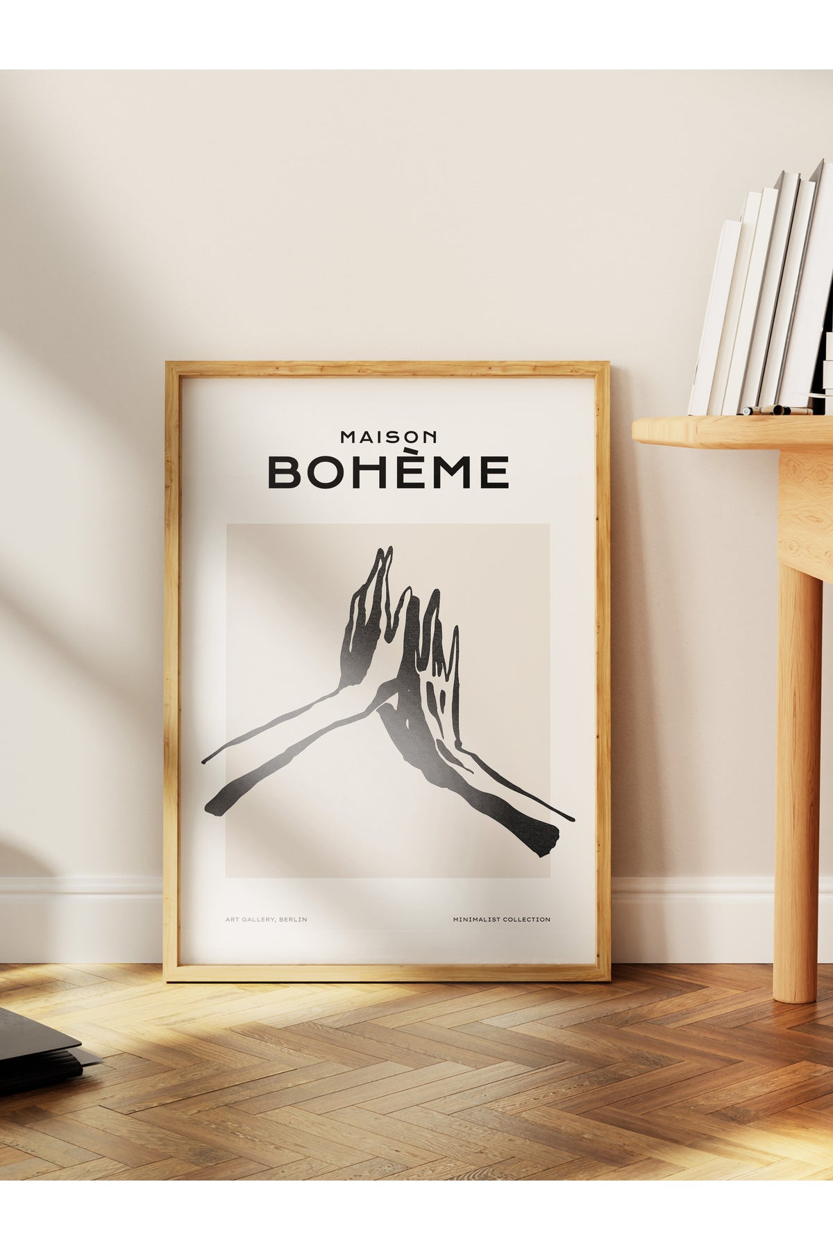 Soft Boho Çerçevesiz Duvar Posteri, İskandinav Temalı Poster - Salon, Mutfak ve Yatak Odası Dekoru