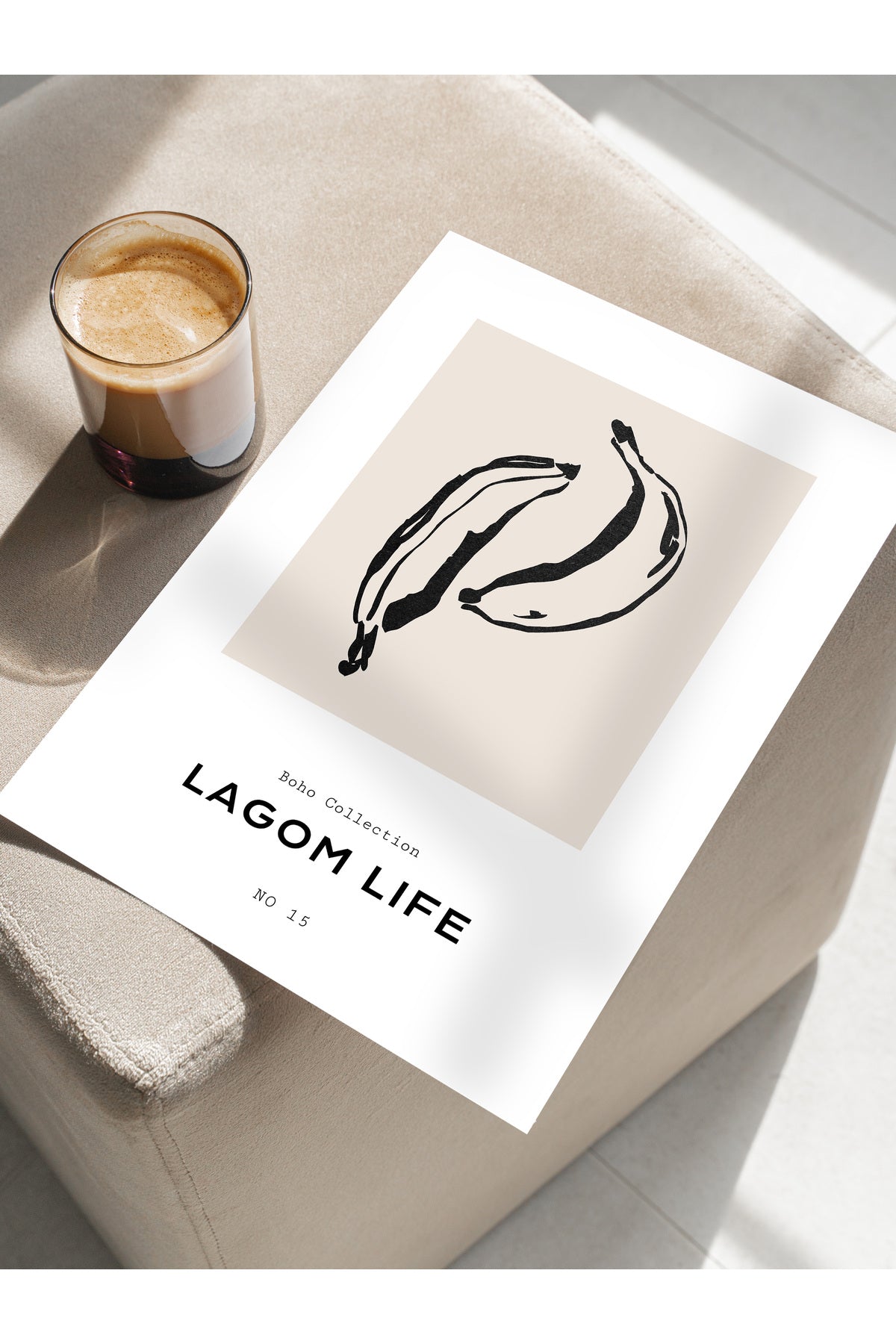 Soft Boho Çerçevesiz Duvar Posteri, İskandinav Temalı Poster - Salon, Mutfak ve Yatak Odası Dekoru