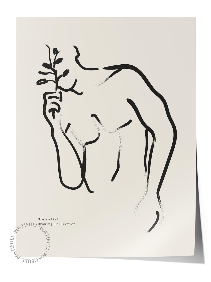 Farklı Tonlarda Minimalist Drawing Collection Bohem & Boho Çerçevesiz Poster