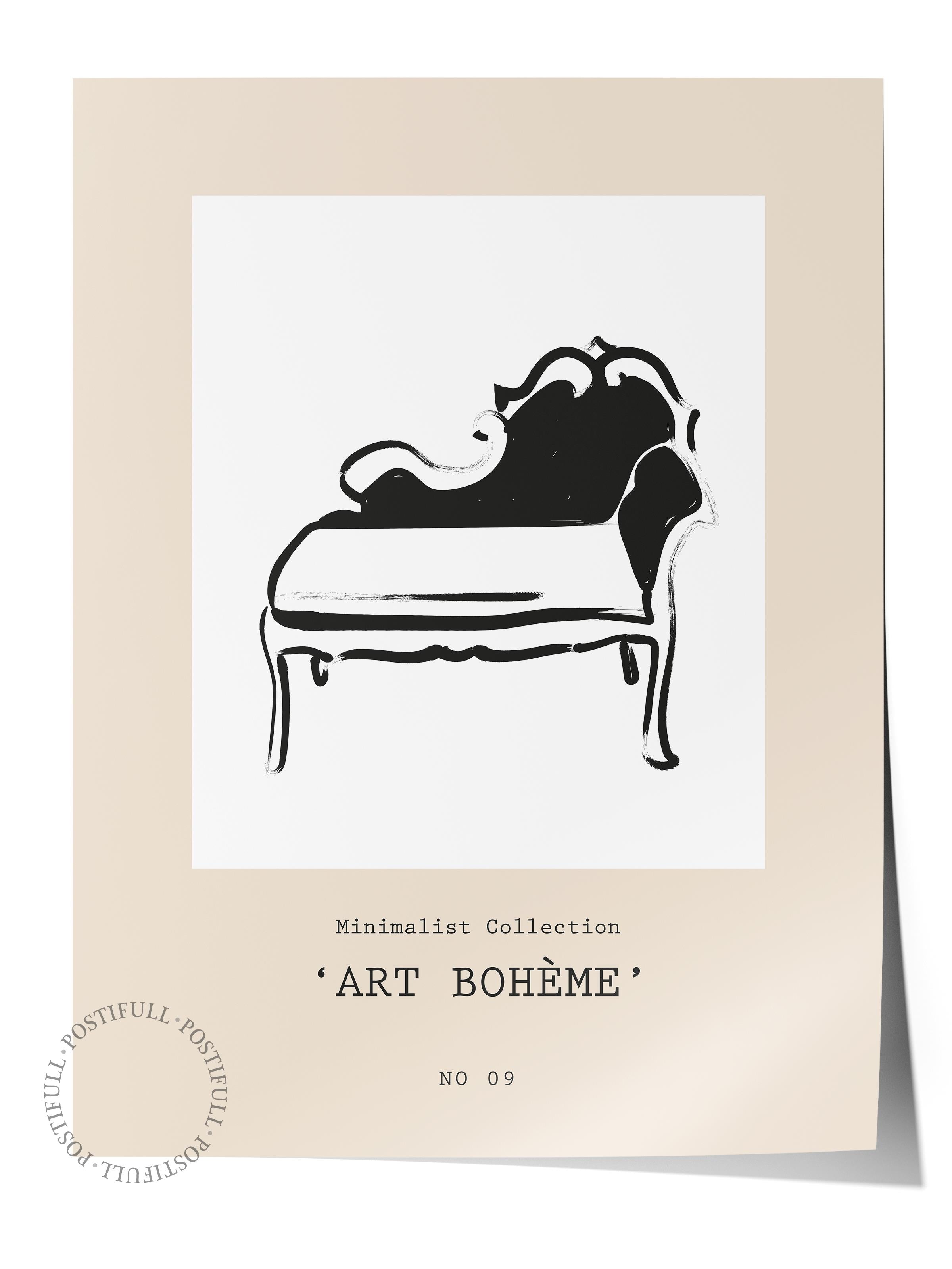 Soft Boho Çerçevesiz Duvar Posteri, İskandinav Temalı Poster - Salon, Mutfak ve Yatak Odası Dekoru