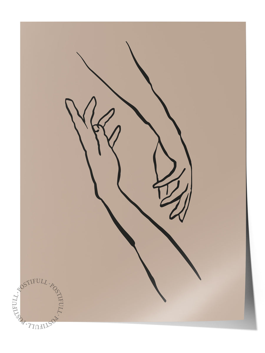 Soft Boho Çerçevesiz Duvar Posteri, İskandinav Temalı Poster - Salon, Mutfak ve Yatak Odası Dekoru