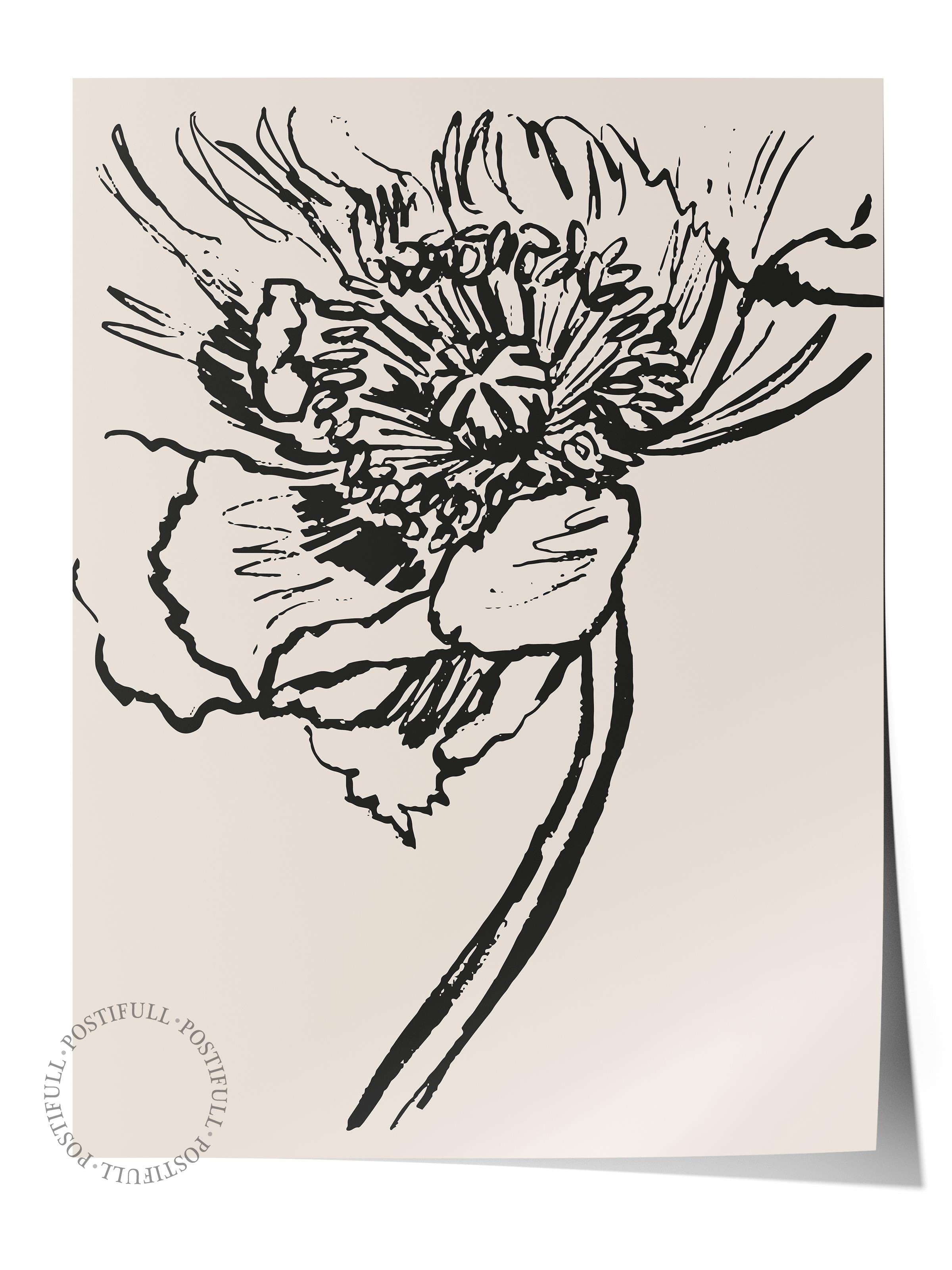 Soft Boho Çerçevesiz Duvar Posteri, İskandinav Temalı Poster - Salon, Mutfak ve Yatak Odası Dekoru