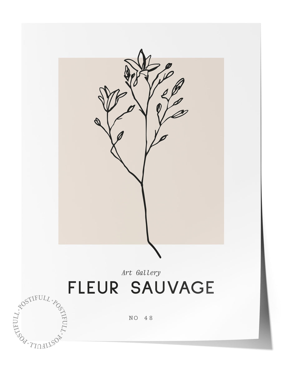 Farklı Tonlarda FLEUR SAUVAGE Bohem & Boho Çerçevesiz Poster