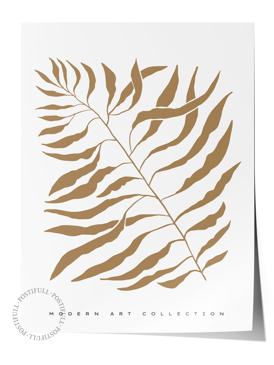Modern yaprak illüstrasyonu Bohem & Boho Çerçevesiz Poster