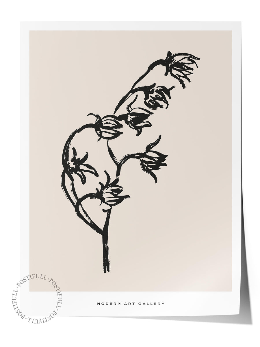 Soft Boho Çerçevesiz Duvar Posteri, İskandinav Temalı Poster - Salon, Mutfak ve Yatak Odası Dekoru