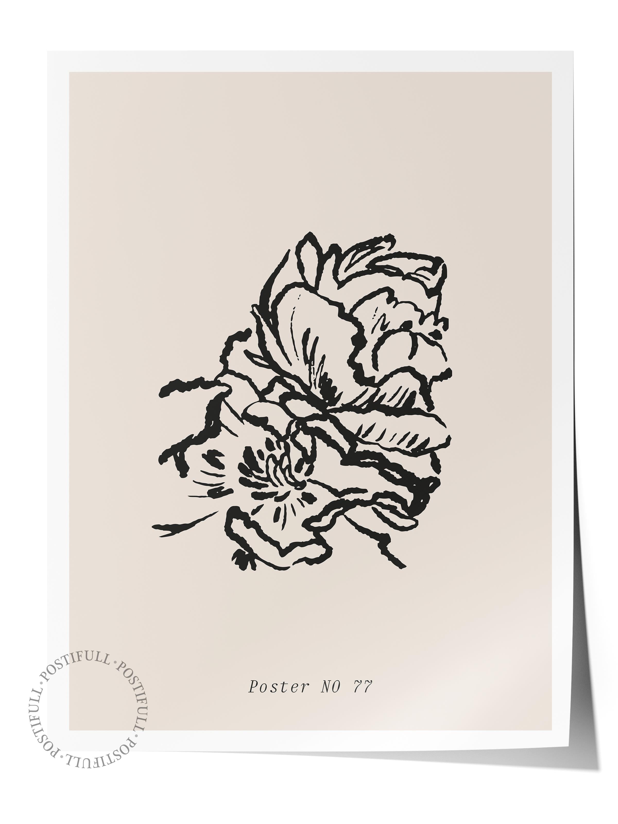 Soft Boho Çerçevesiz Duvar Posteri, İskandinav Temalı Poster - Salon, Mutfak ve Yatak Odası Dekoru