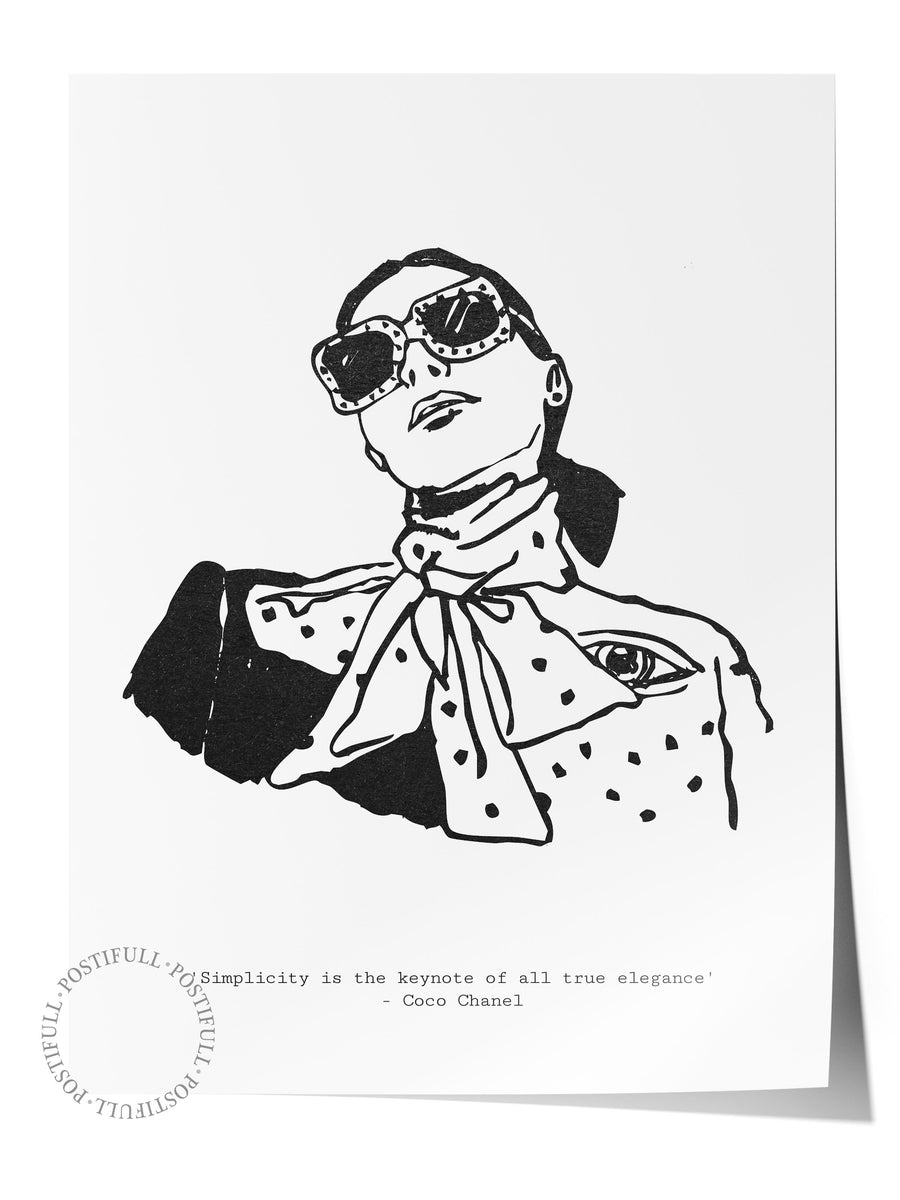 Simplicity is the keynote of all true elegance Bohem & Boho Çerçevesiz Poster