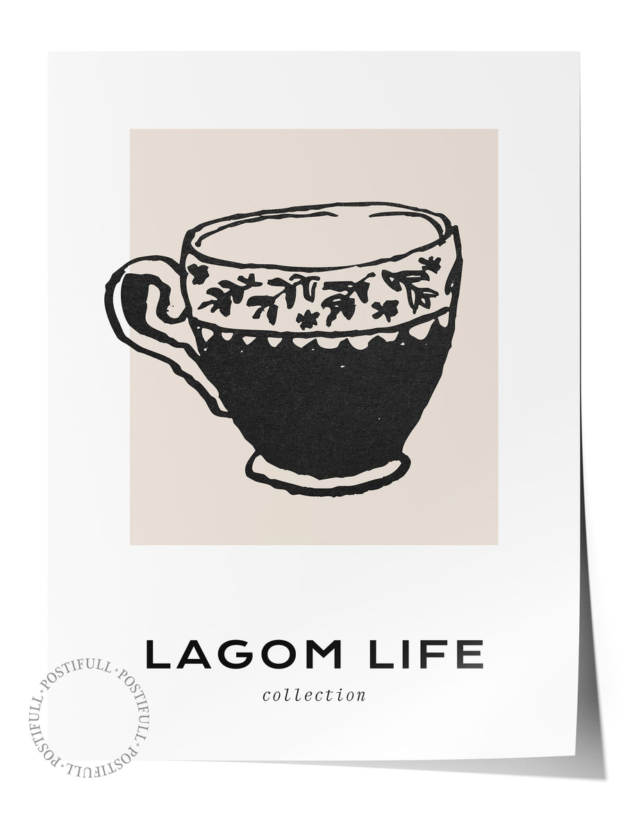 Farklı Tonlarda Lagom Life Bohem & Boho Çerçevesiz Poster