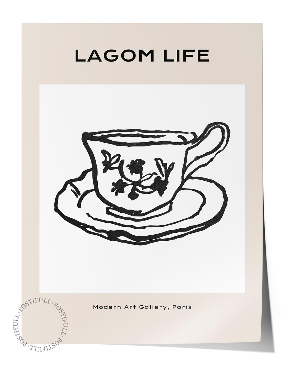Farklı Tonlarda LAGOM LIFE Bohem & Boho Çerçevesiz Poster