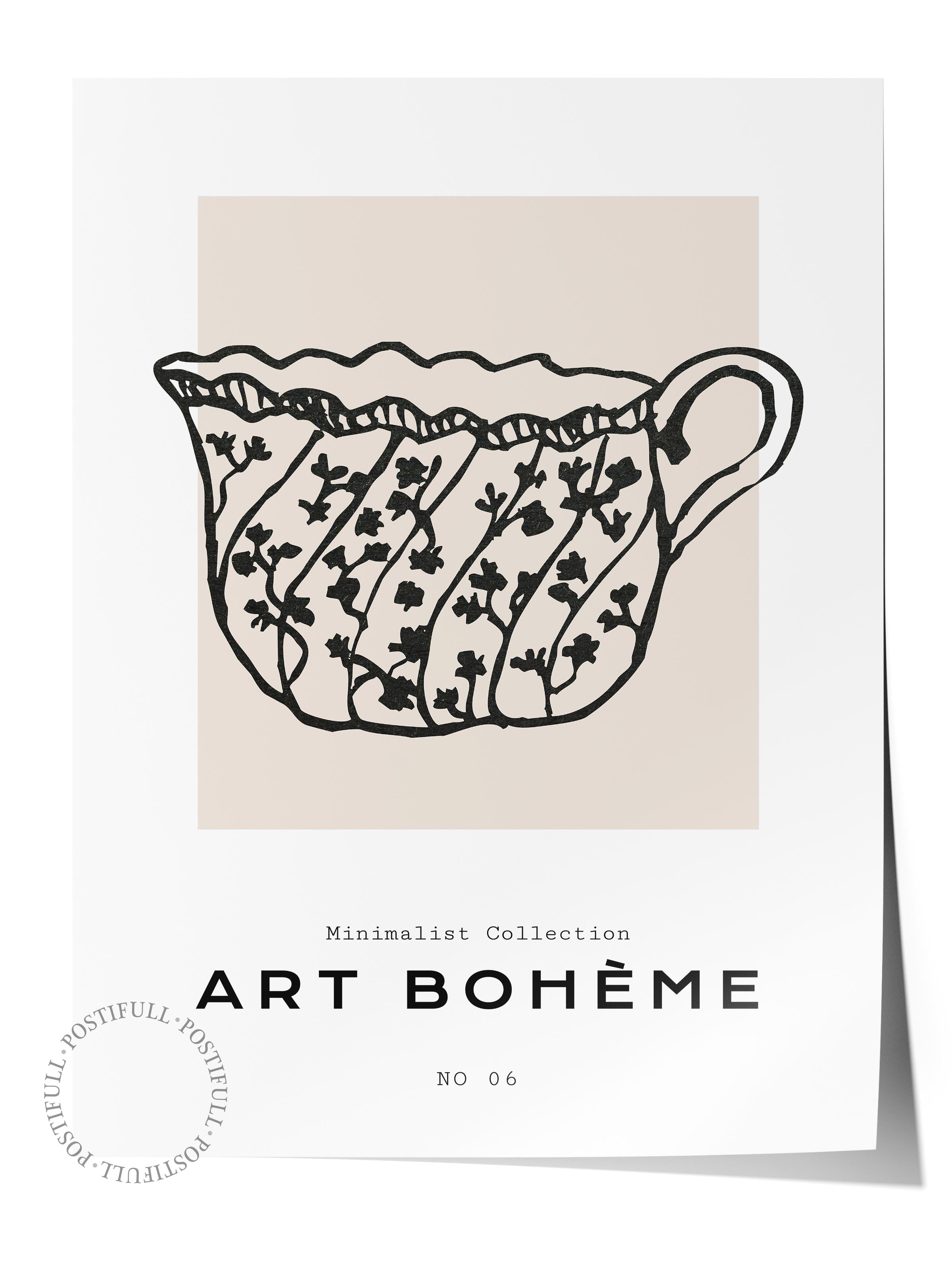 Soft Boho Çerçevesiz Duvar Posteri, İskandinav Temalı Poster - Salon, Mutfak ve Yatak Odası Dekoru