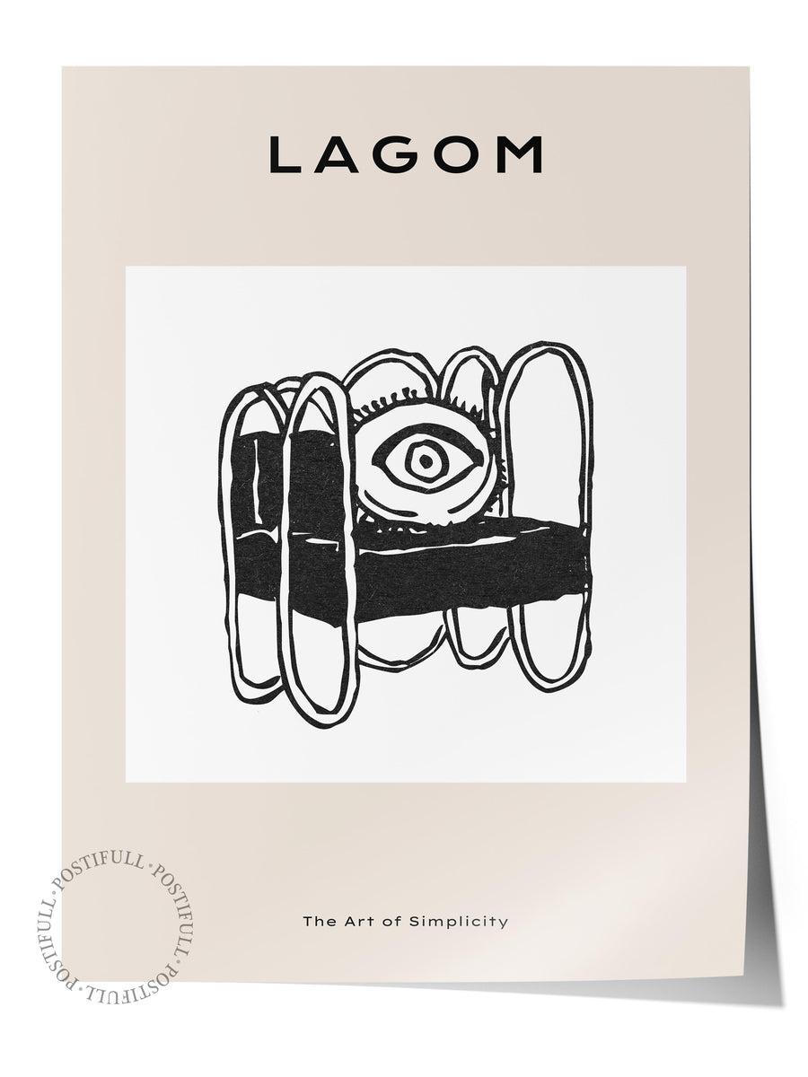 Farklı Tonlarda LAGOM Bohem & Boho Çerçevesiz Poster