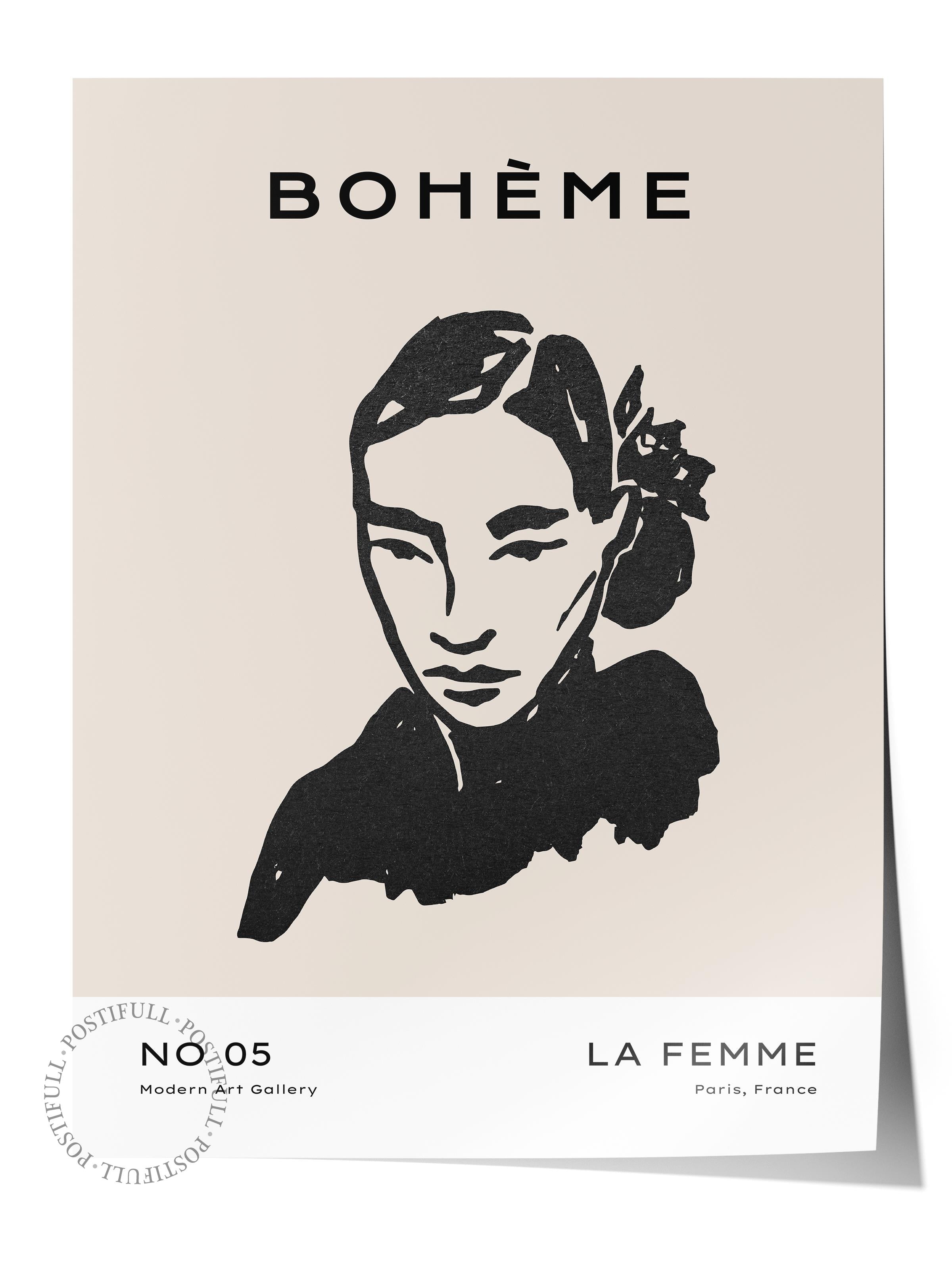 Soft Boho Çerçevesiz Duvar Posteri, İskandinav Temalı Poster - Salon, Mutfak ve Yatak Odası Dekoru