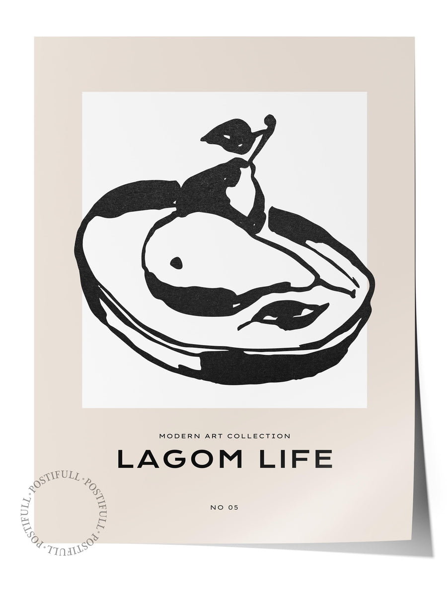 Farklı Tonlarda LAGOM LIFE Bohem & Boho Çerçevesiz Poster