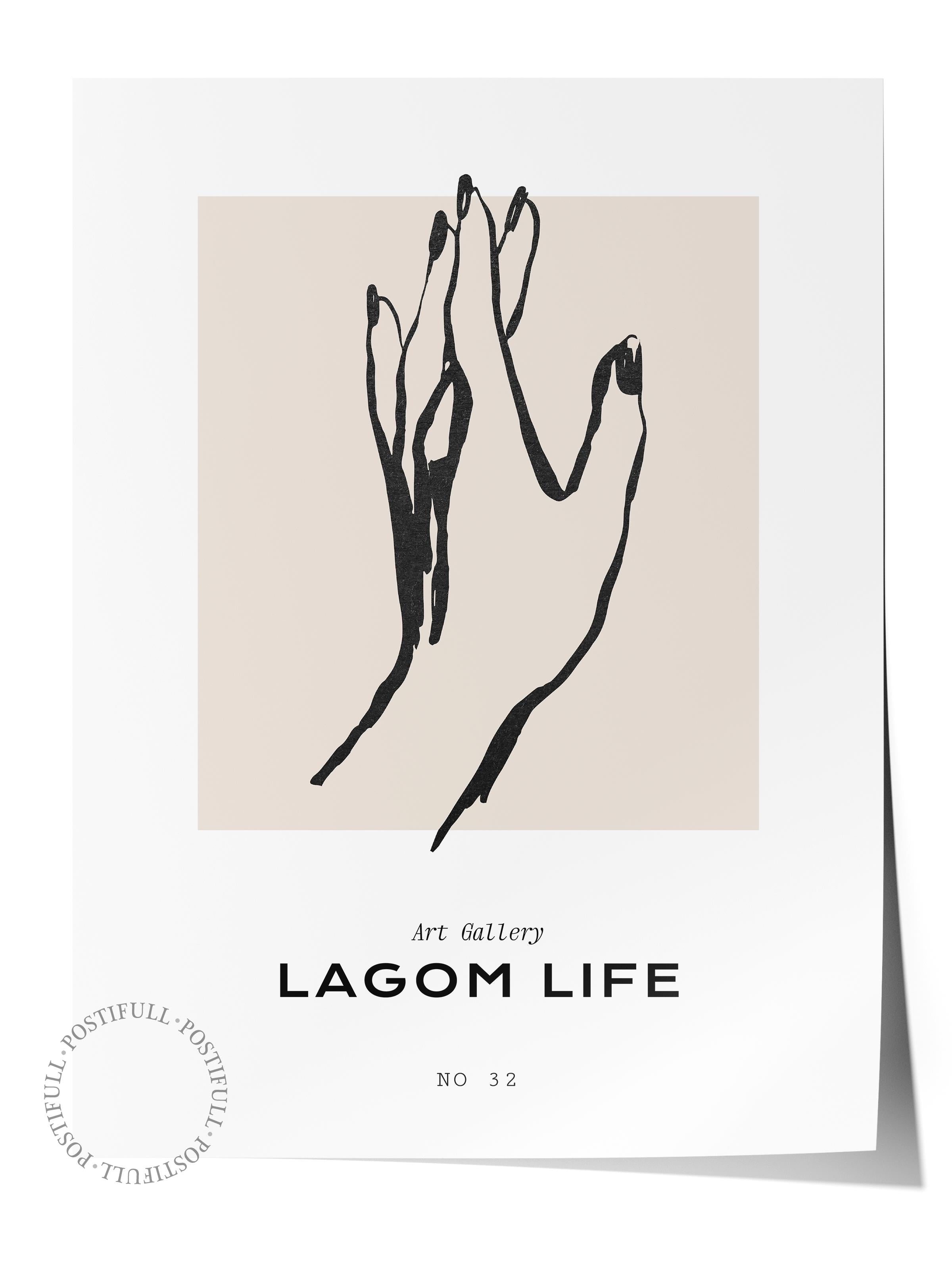 Soft Boho Çerçevesiz Duvar Posteri, İskandinav Temalı Poster - Salon, Mutfak ve Yatak Odası Dekoru