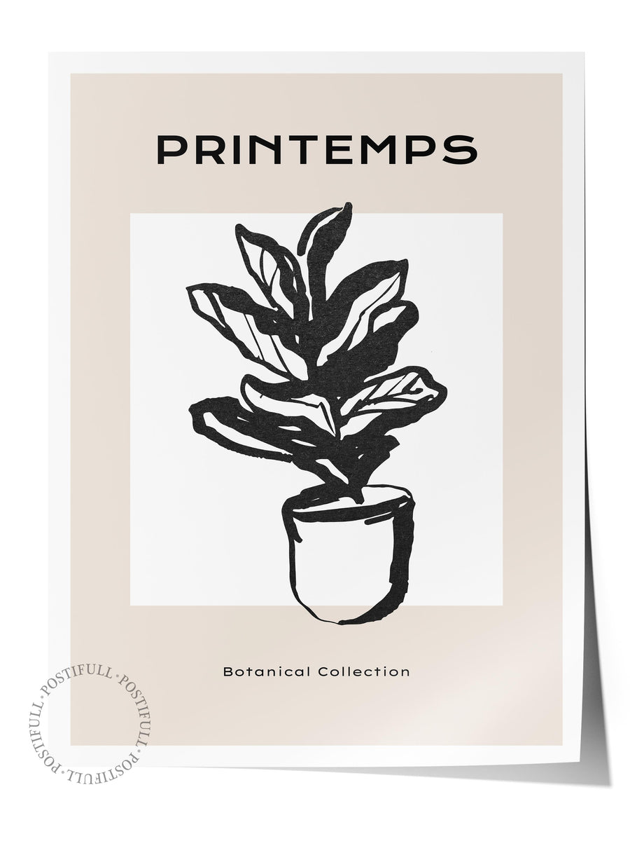 Farklı Tonlarda PRINTEMPS Bohem & Boho Çerçevesiz Poster
