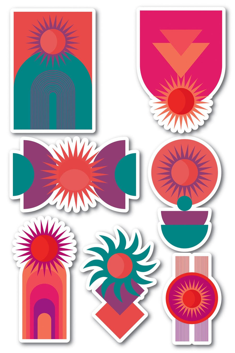 Soft Boho Temalı Sticker Seti - 10 Adet Etiket Seti- Telefon, Tablet, Defter Laptop Uyumlu Etiket