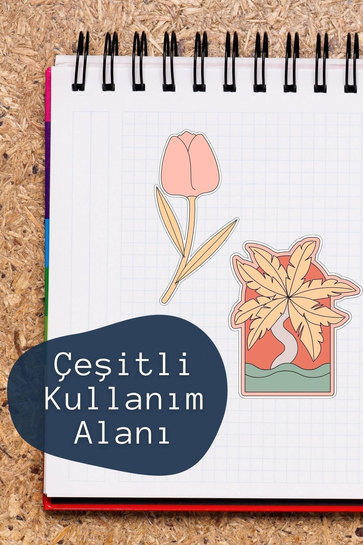 Soft Indie Temalı Sticker Seti - 9 Adet Etiket Seti- Telefon, Tablet, Defter Laptop Uyumlu Etiket