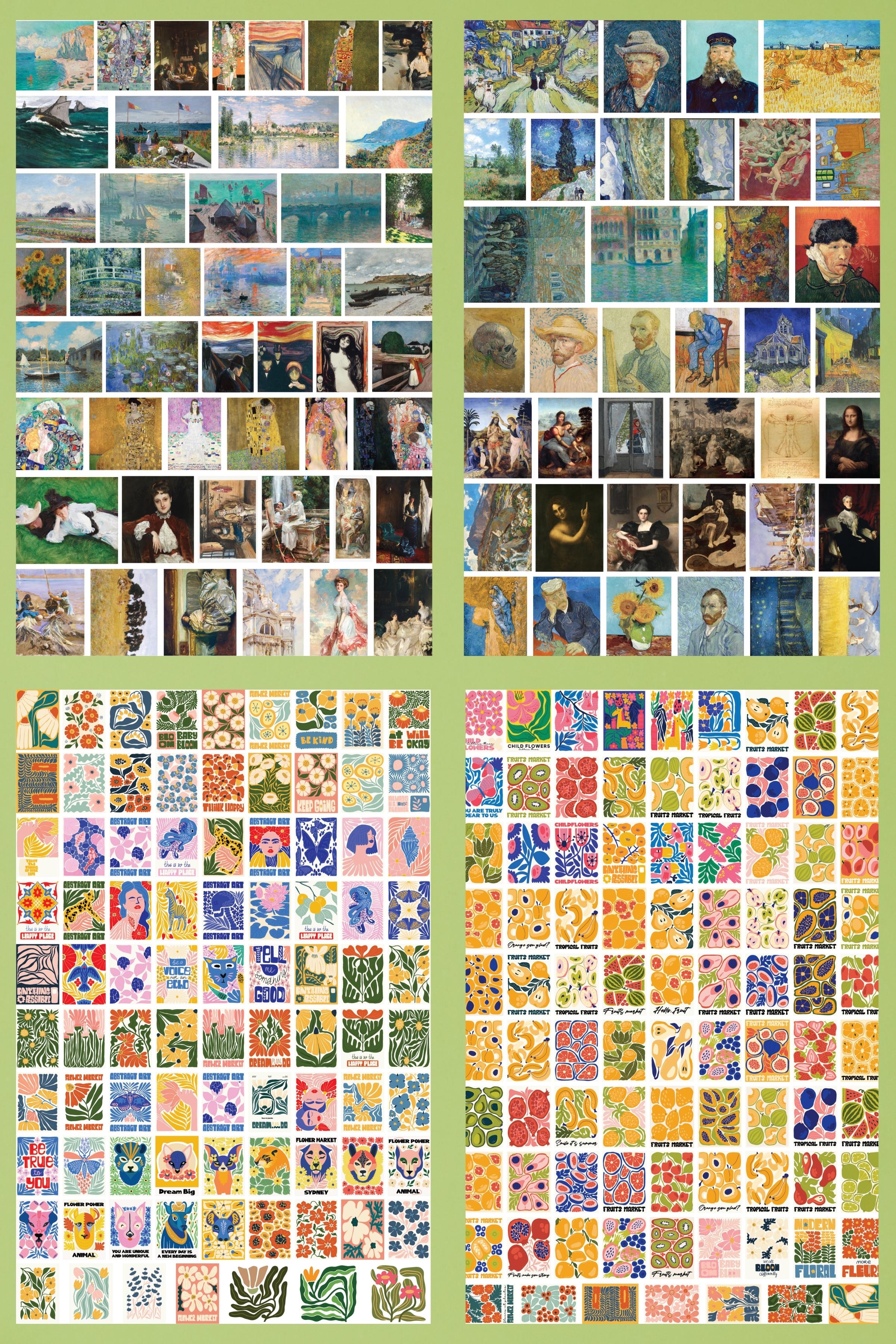 Sticker Seti, 250+ Adet Sanat Temalı Etiket, Sticker Book, Ajanda, Bullet Journal, Günlük, Laptop