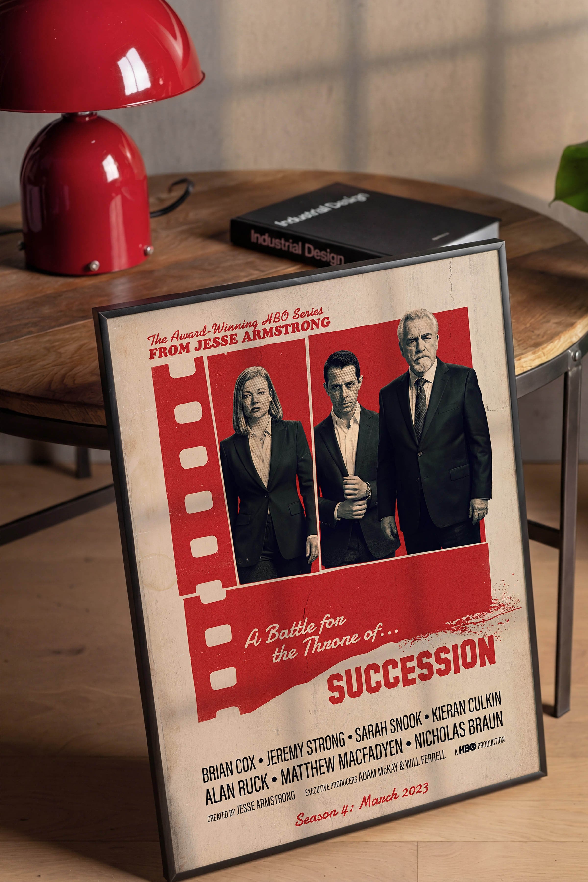 Succession Siyah Çerçeveli Poster, Sinema ve Dizi Tablo, Film Dizi Afişleri NO:112870