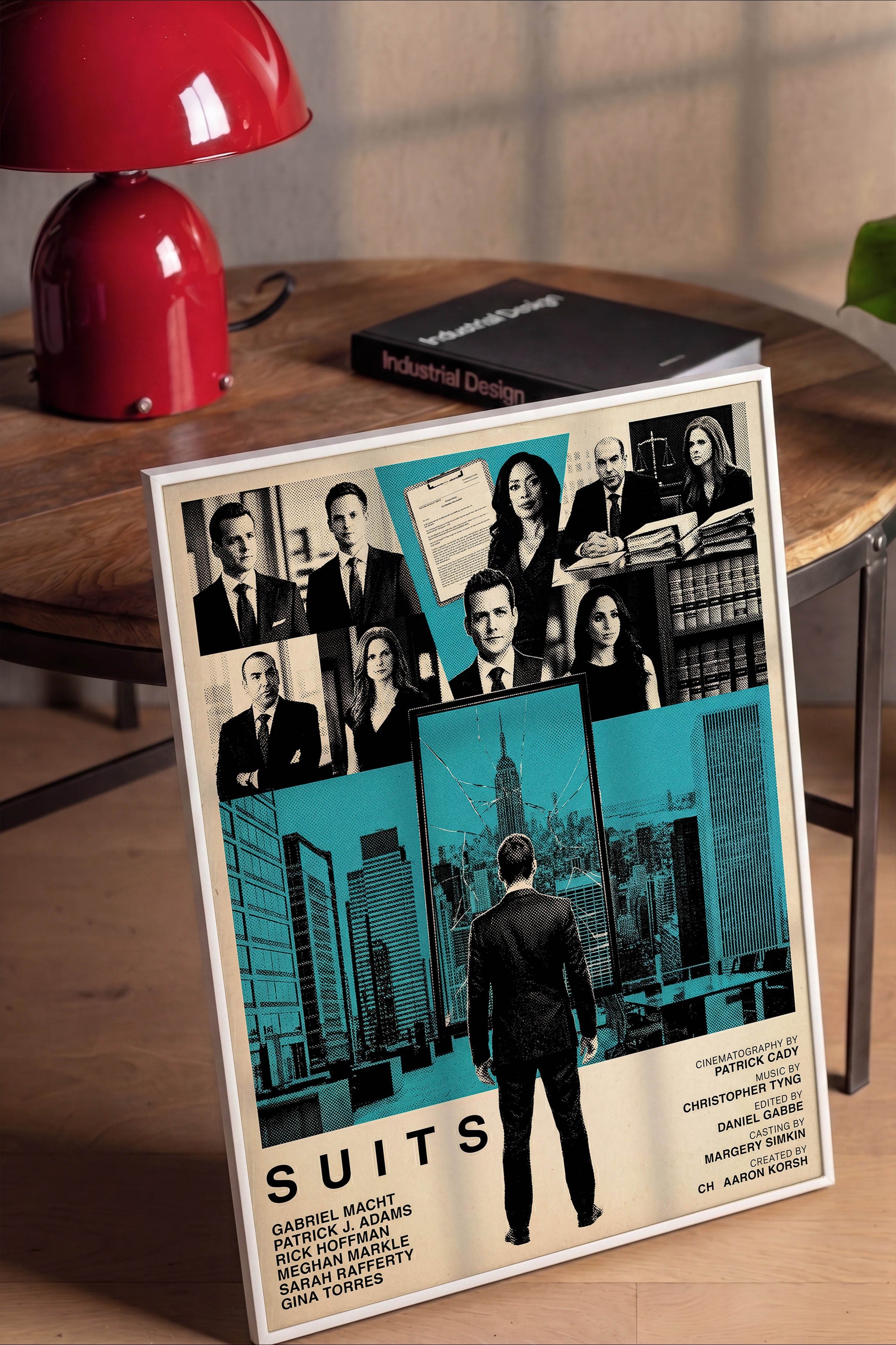 Suits Beyaz Çerçeveli Poster, Sinema ve Dizi Tablo, Film Dizi Afişleri NO:112789