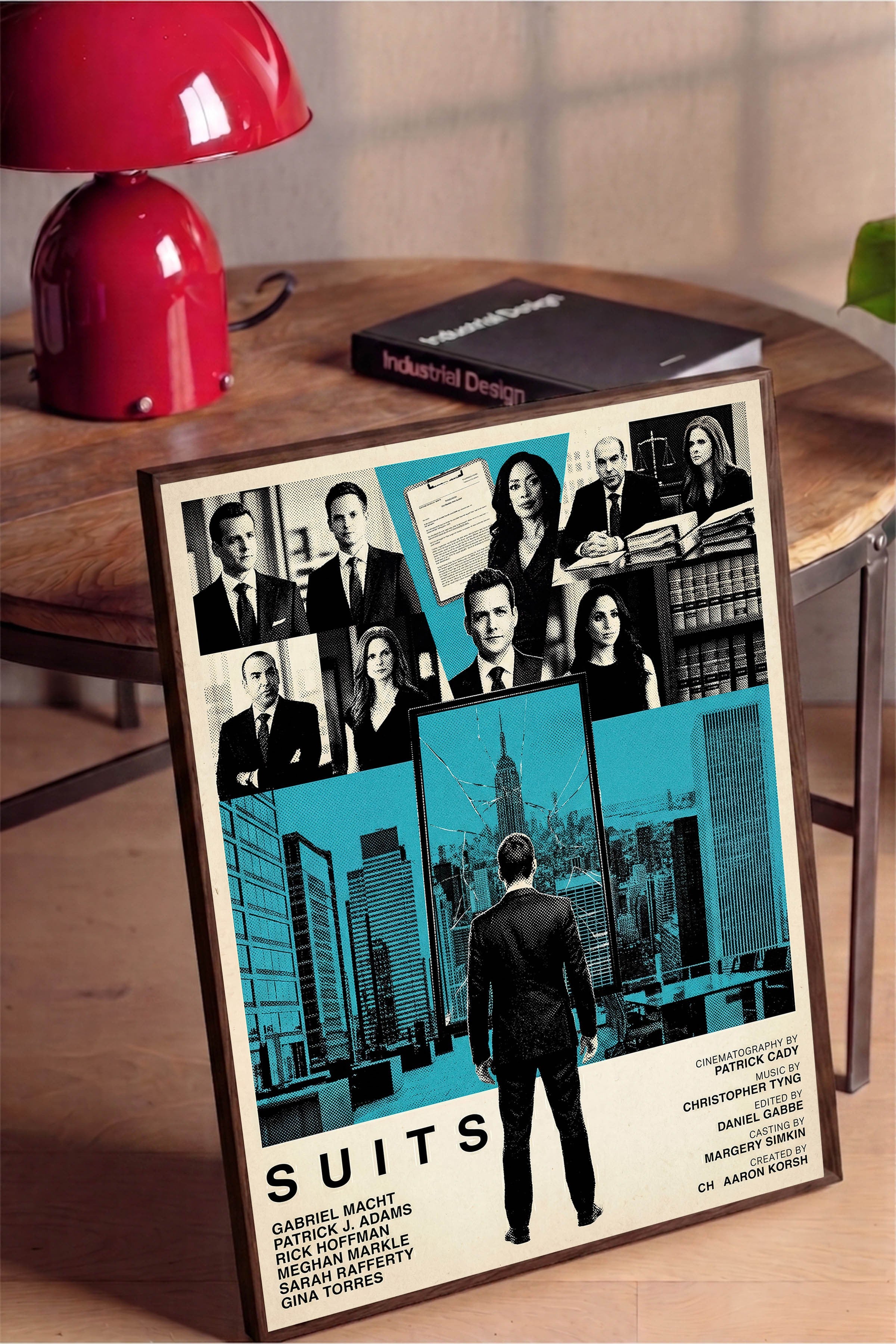 Suits Kahverengi Çerçeveli Poster, Sinema ve Dizi Tablo, Film Dizi Afişleri NO:112789