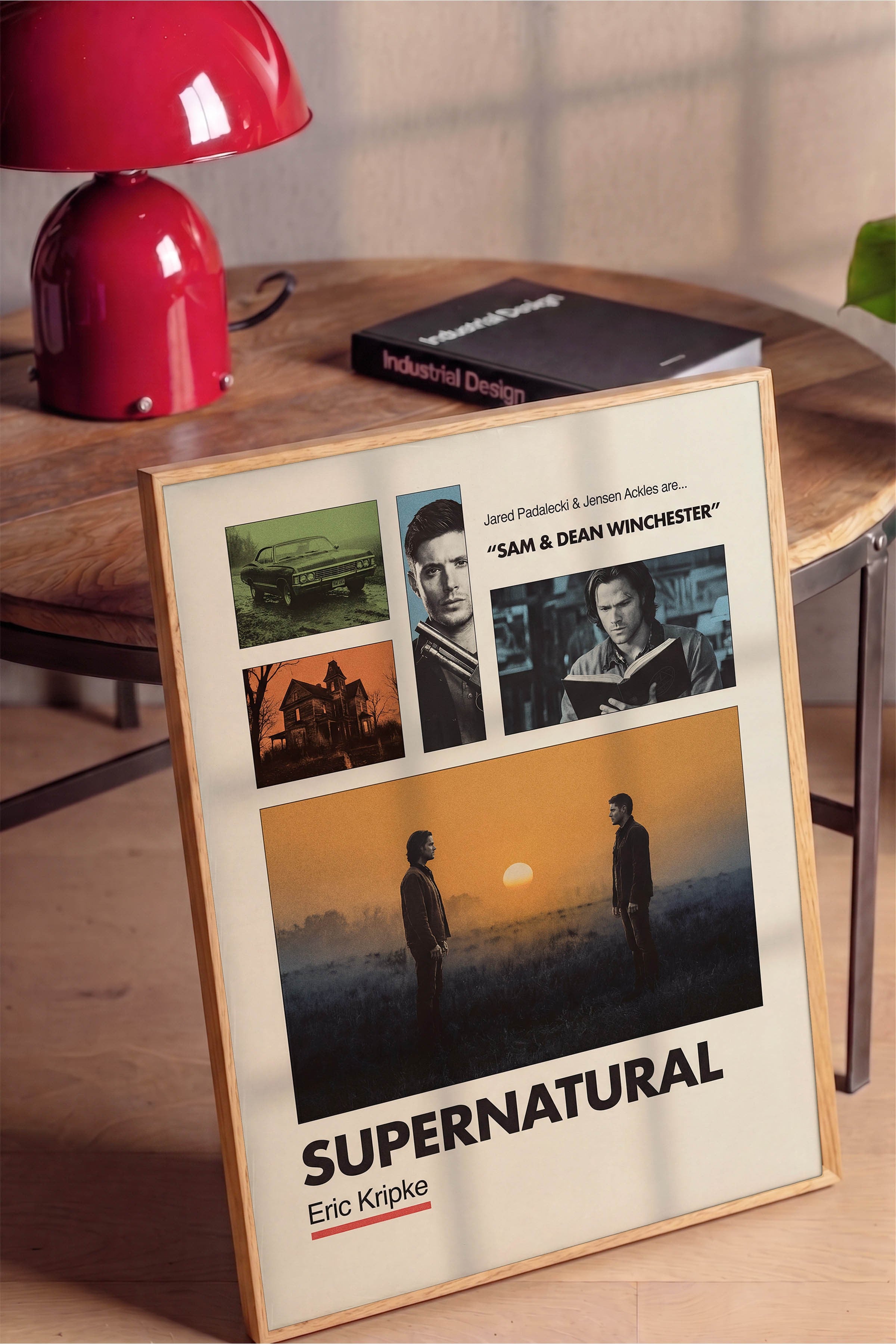Supernatural Ahşap Çerçeveli Poster, Sinema ve Dizi Tablo, Film Dizi Afişleri NO:112924