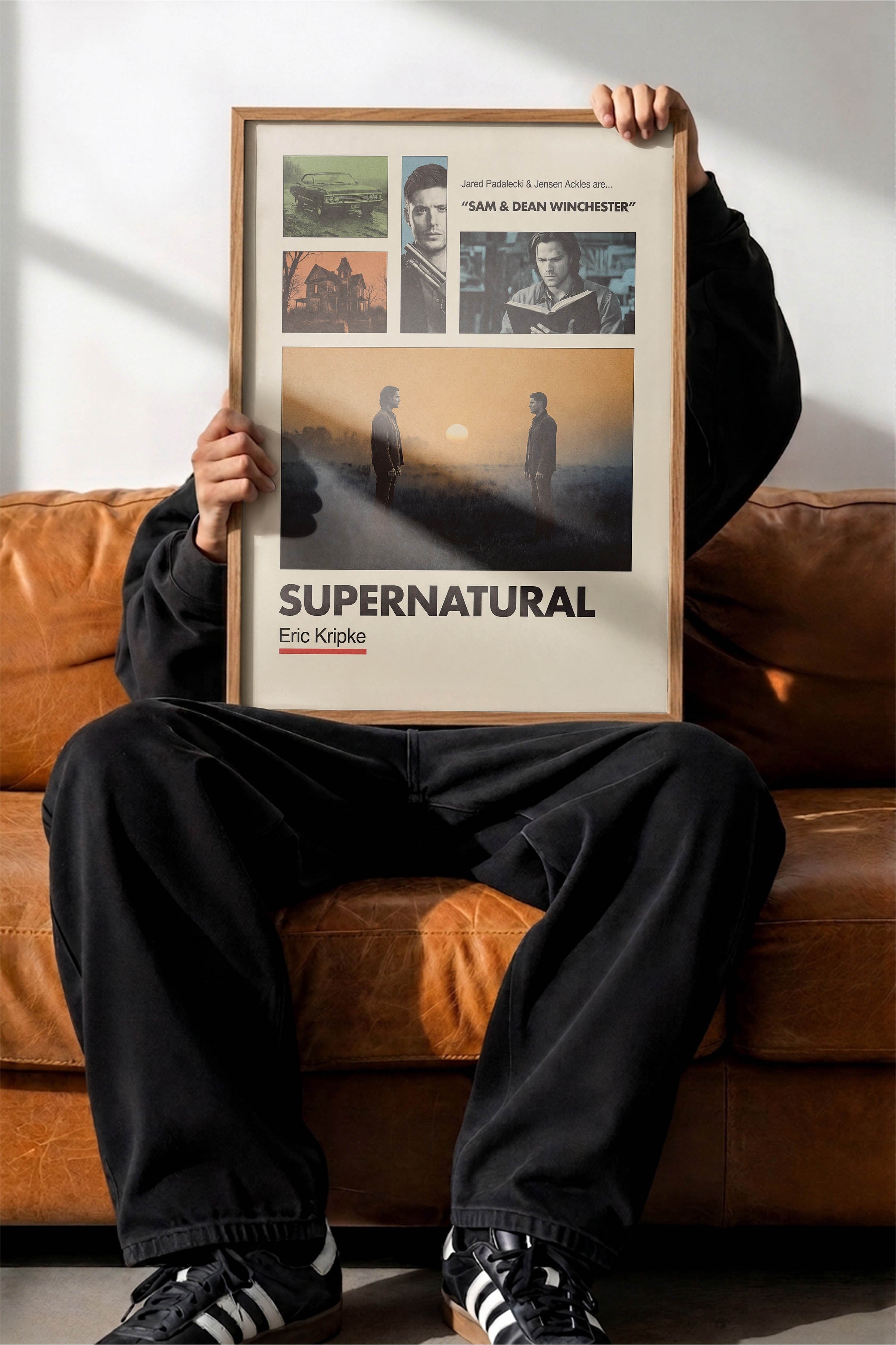 Supernatural Ahşap Çerçeveli Poster, Sinema ve Dizi Tablo, Film Dizi Afişleri NO:112924