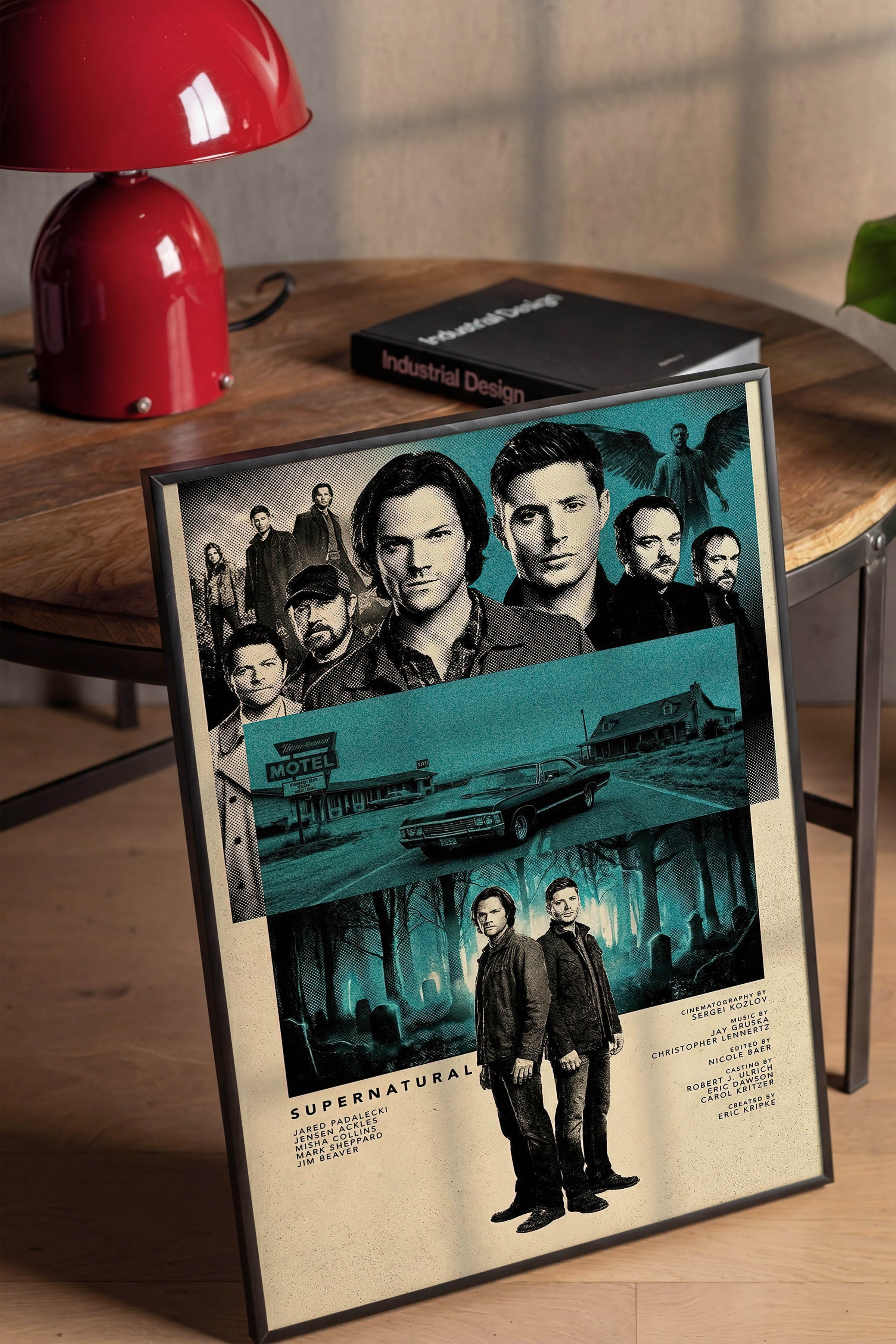 Supernatural Siyah Çerçeveli Poster, Sinema ve Dizi Tablo, Film Dizi Afişleri NO:112794