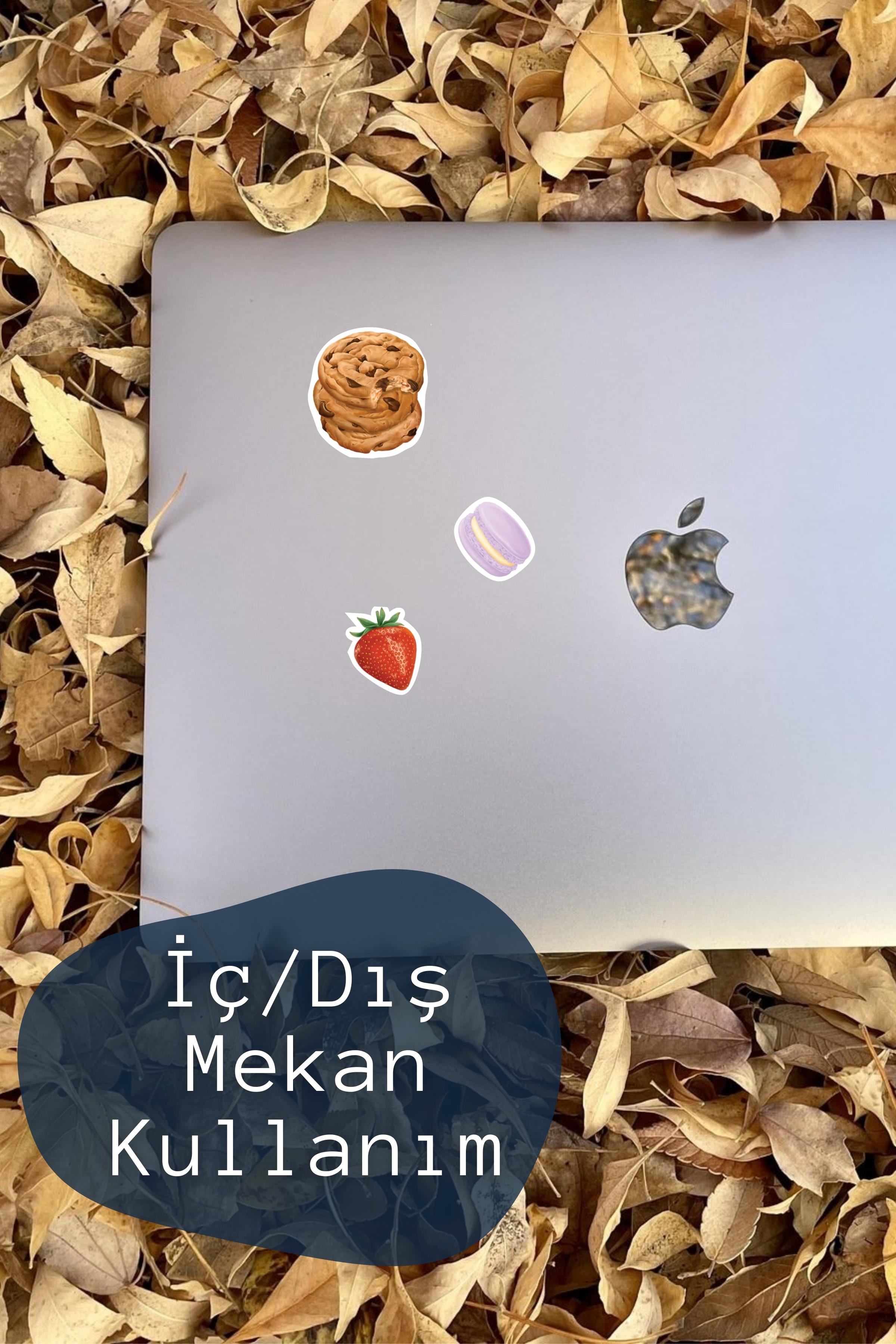 Tatlı Pastacı Etiket Seti, Büyük Boy, 8 Adet Su Geçirmez, Vintage Sticker, Laptop, Telefon, Valiz Uyumlu