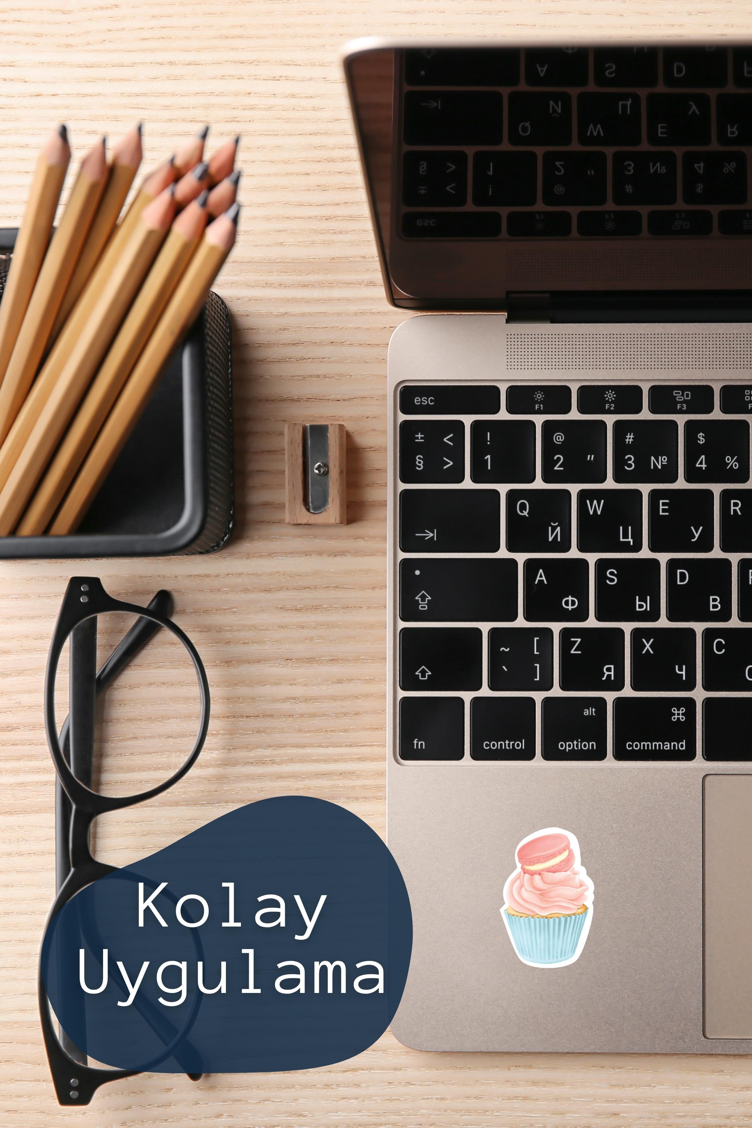 Tatlı Pastacı Etiket Seti, Büyük Boy, 8 Adet Su Geçirmez, Vintage Sticker, Laptop, Telefon, Valiz Uyumlu