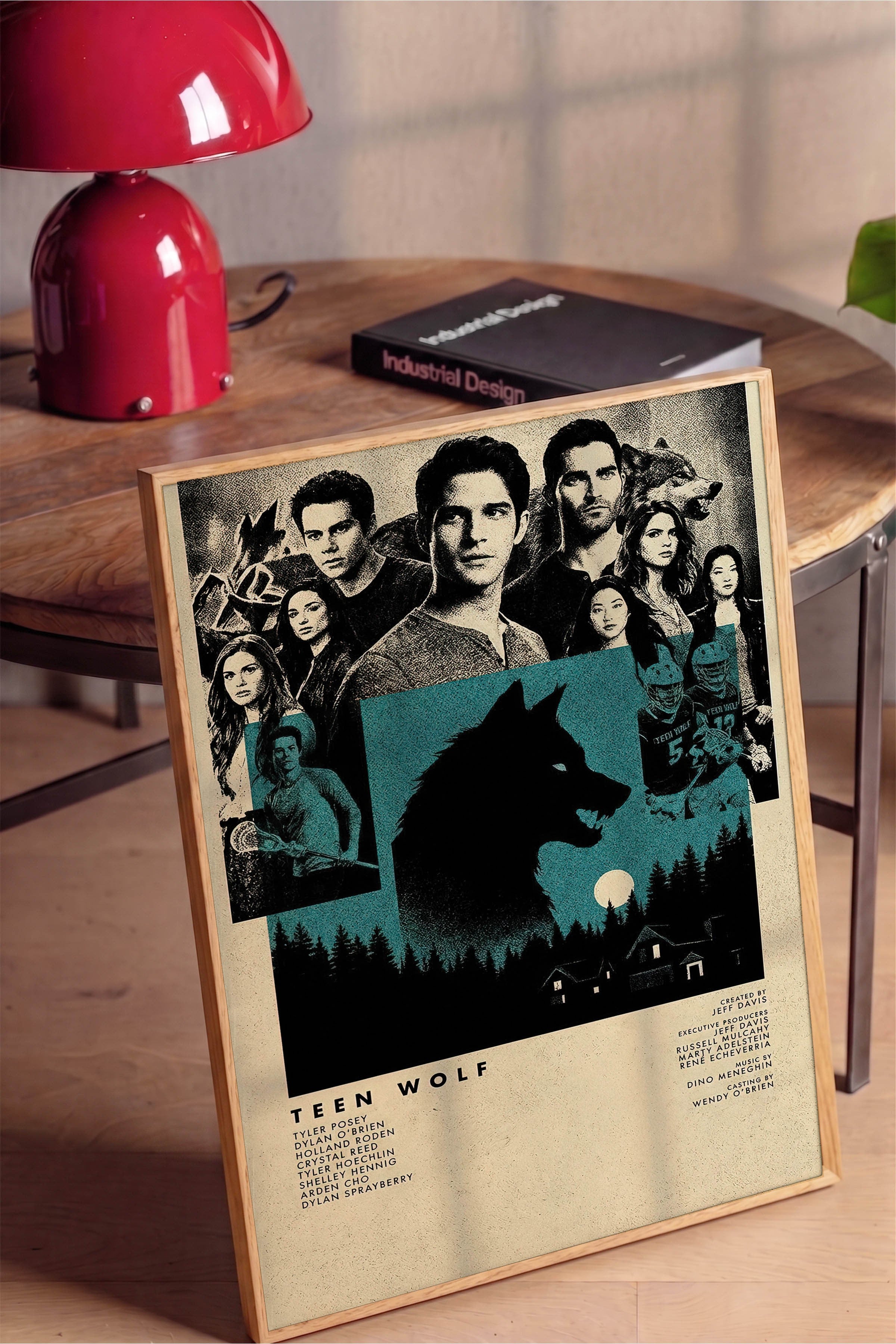 Teen Wolf Ahşap Çerçeveli Poster, Sinema ve Dizi Tablo, Film Dizi Afişleri NO:112798