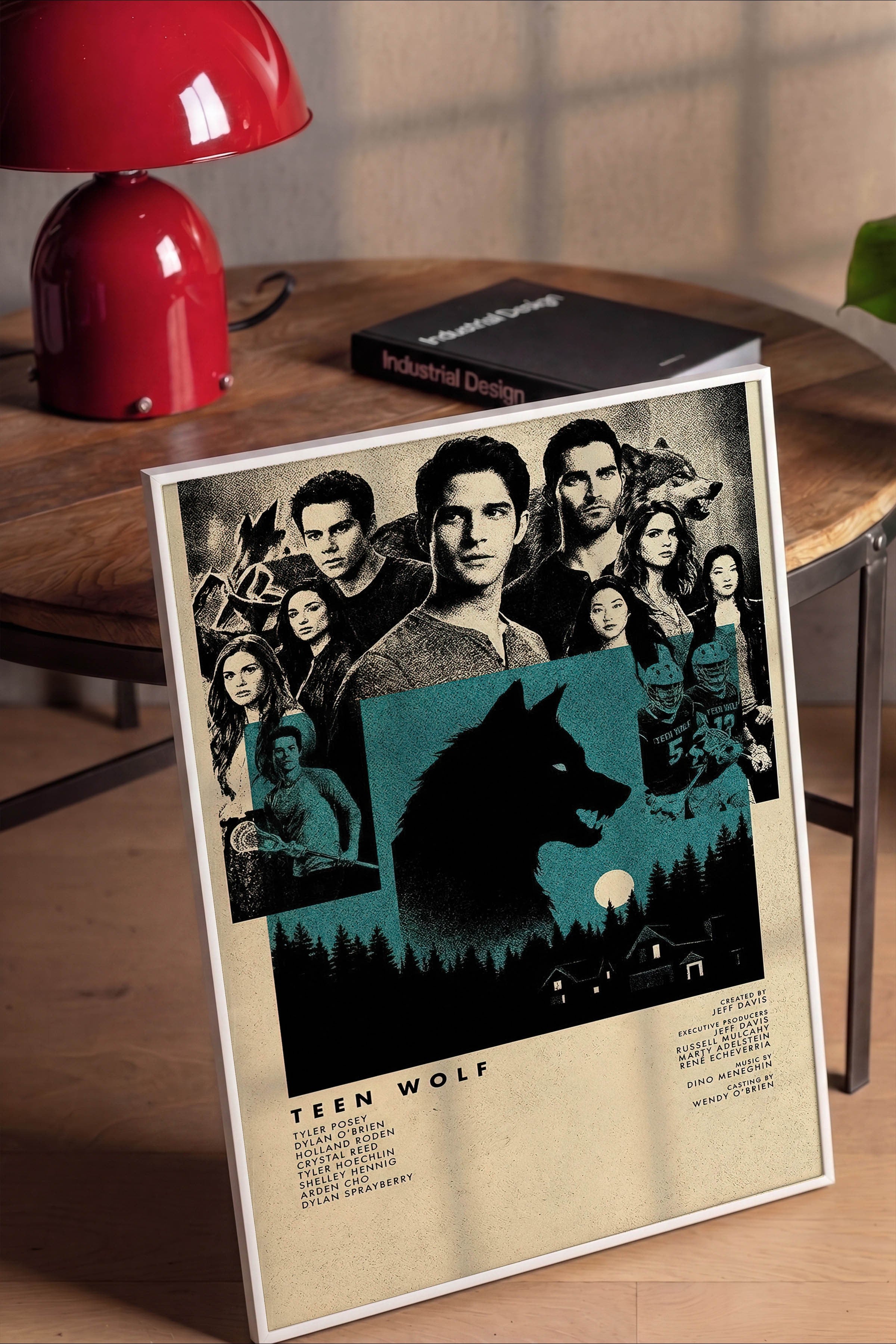 Teen Wolf Beyaz Çerçeveli Poster, Sinema ve Dizi Tablo, Film Dizi Afişleri NO:112798