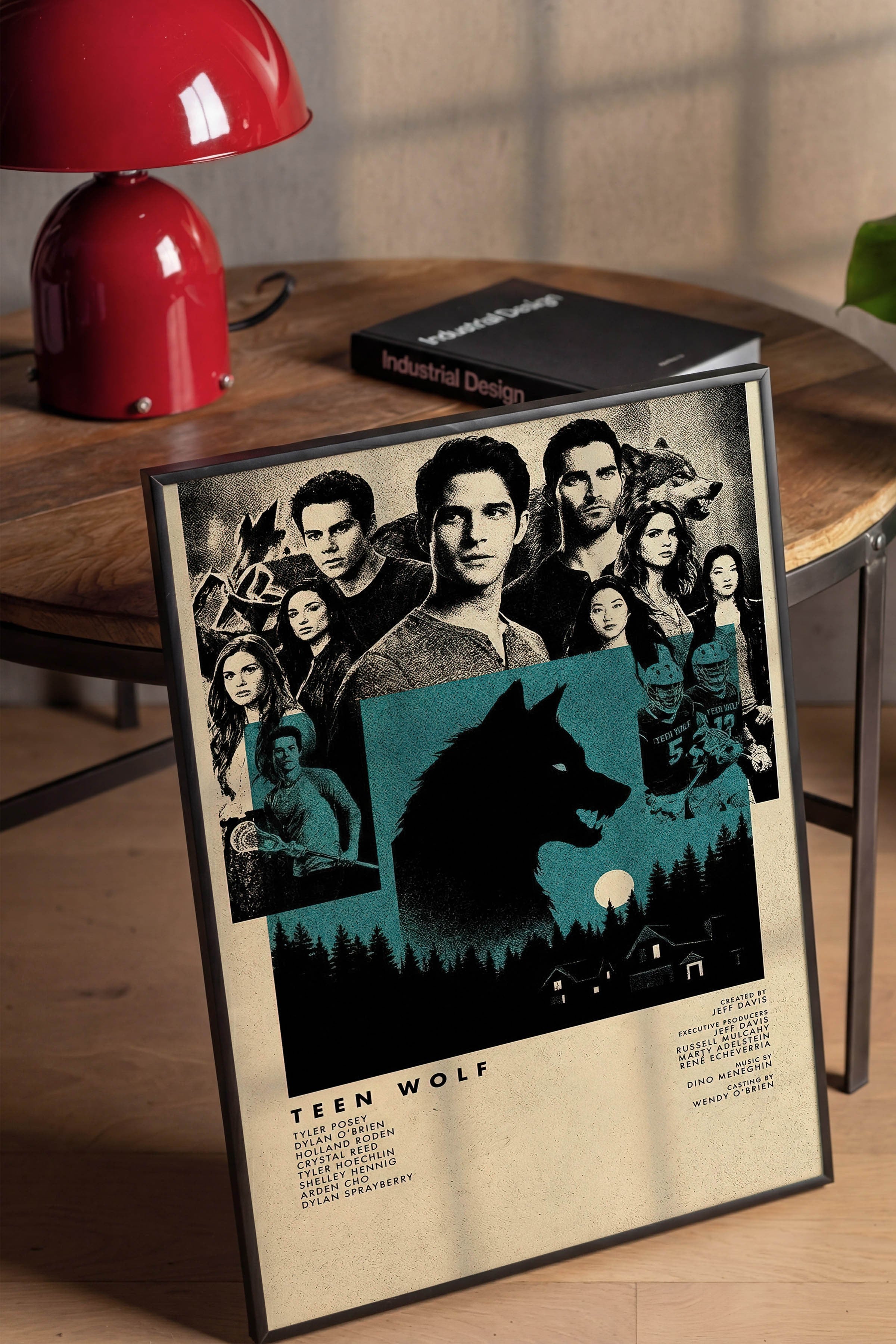 Teen Wolf Siyah Çerçeveli Poster, Sinema ve Dizi Tablo, Film Dizi Afişleri NO:112798