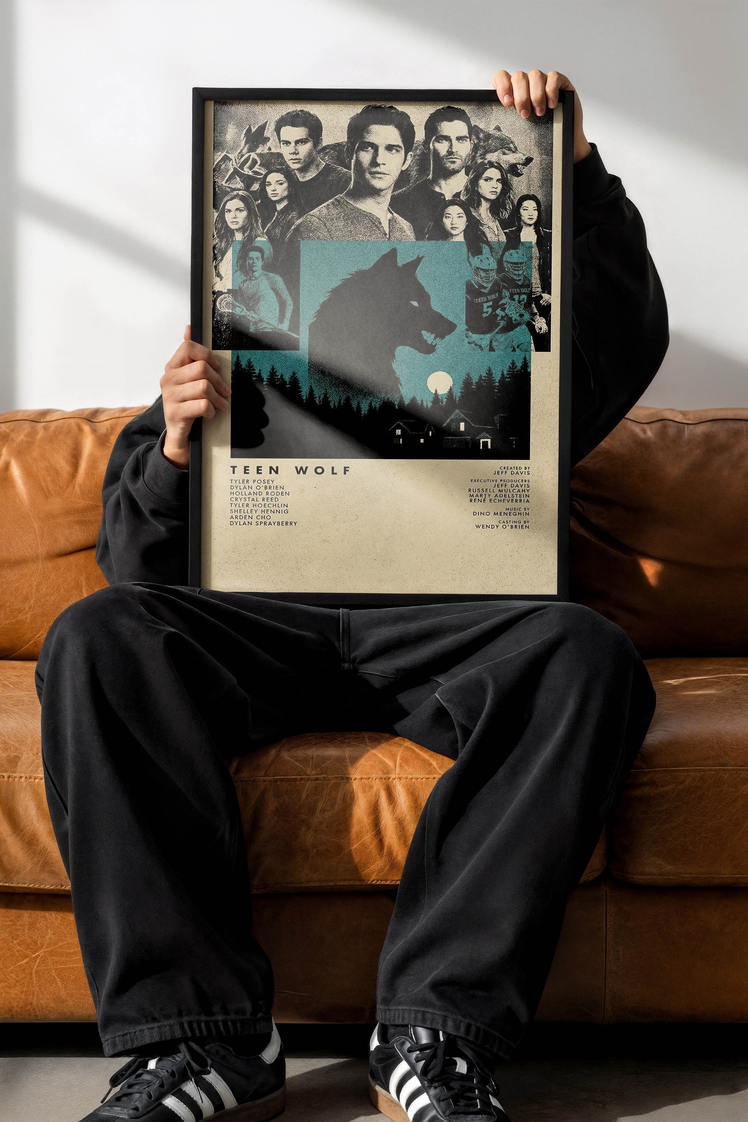 Teen Wolf Siyah Çerçeveli Poster, Sinema ve Dizi Tablo, Film Dizi Afişleri NO:112798